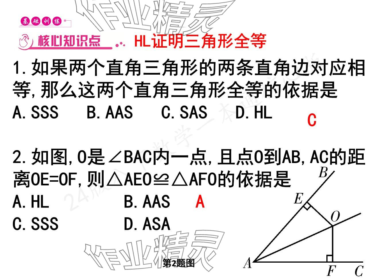 2025年一本通武漢出版社八年級數(shù)學(xué)下冊北師大版核心板 參考答案第48頁