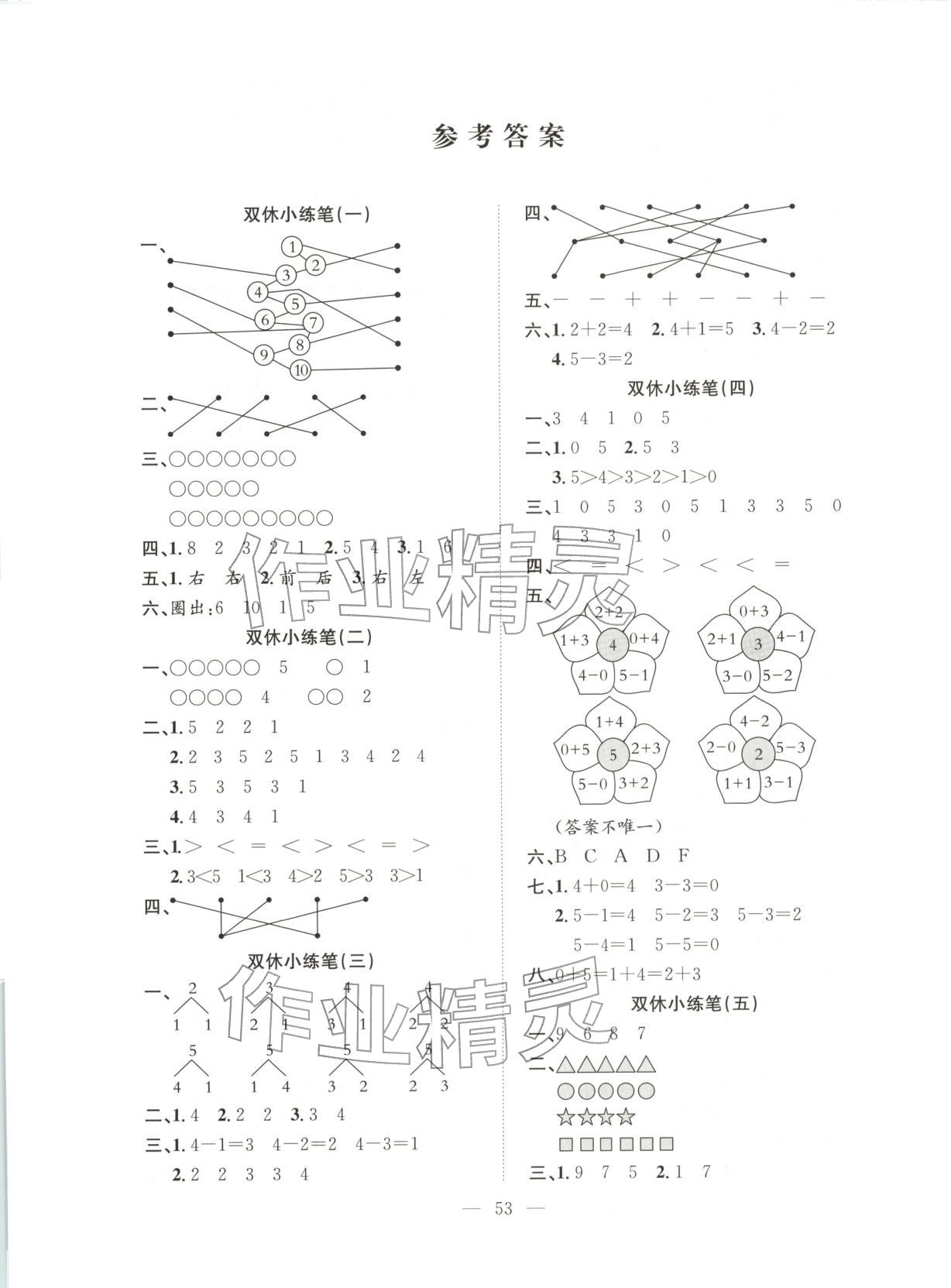 2025年陽光全優(yōu)大考卷一年級(jí)數(shù)學(xué)上冊人教版 第1頁