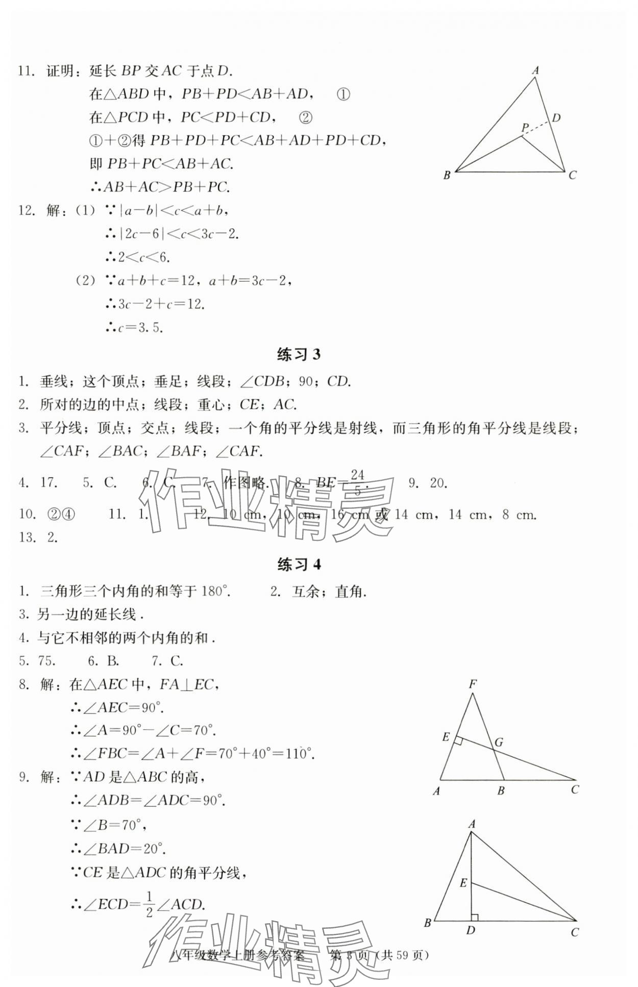 2025年学习探究诊断八年级数学上册人教版 参考答案第3页