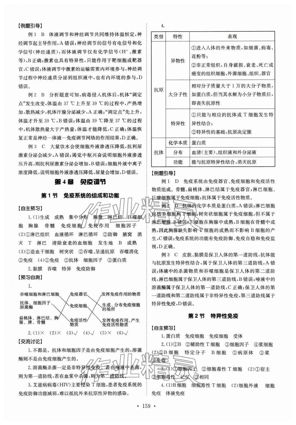 2024年系統(tǒng)集成新課程同步導(dǎo)學(xué)練測高中生物選擇性必修1人教版 參考答案第7頁