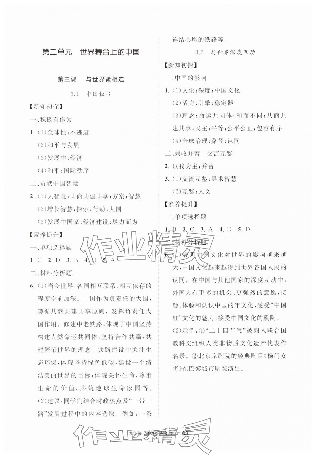 2025年學(xué)習(xí)之友九年級(jí)道德與法治下冊(cè)人教版 參考答案第3頁