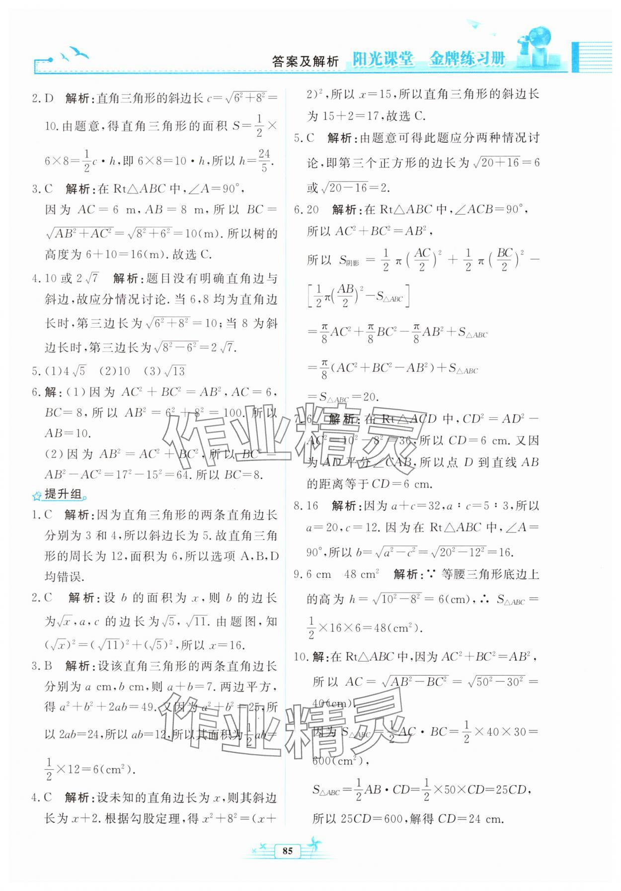 2025年陽(yáng)光課堂金牌練習(xí)冊(cè)八年級(jí)數(shù)學(xué)下冊(cè)人教版福建專版 第7頁(yè)