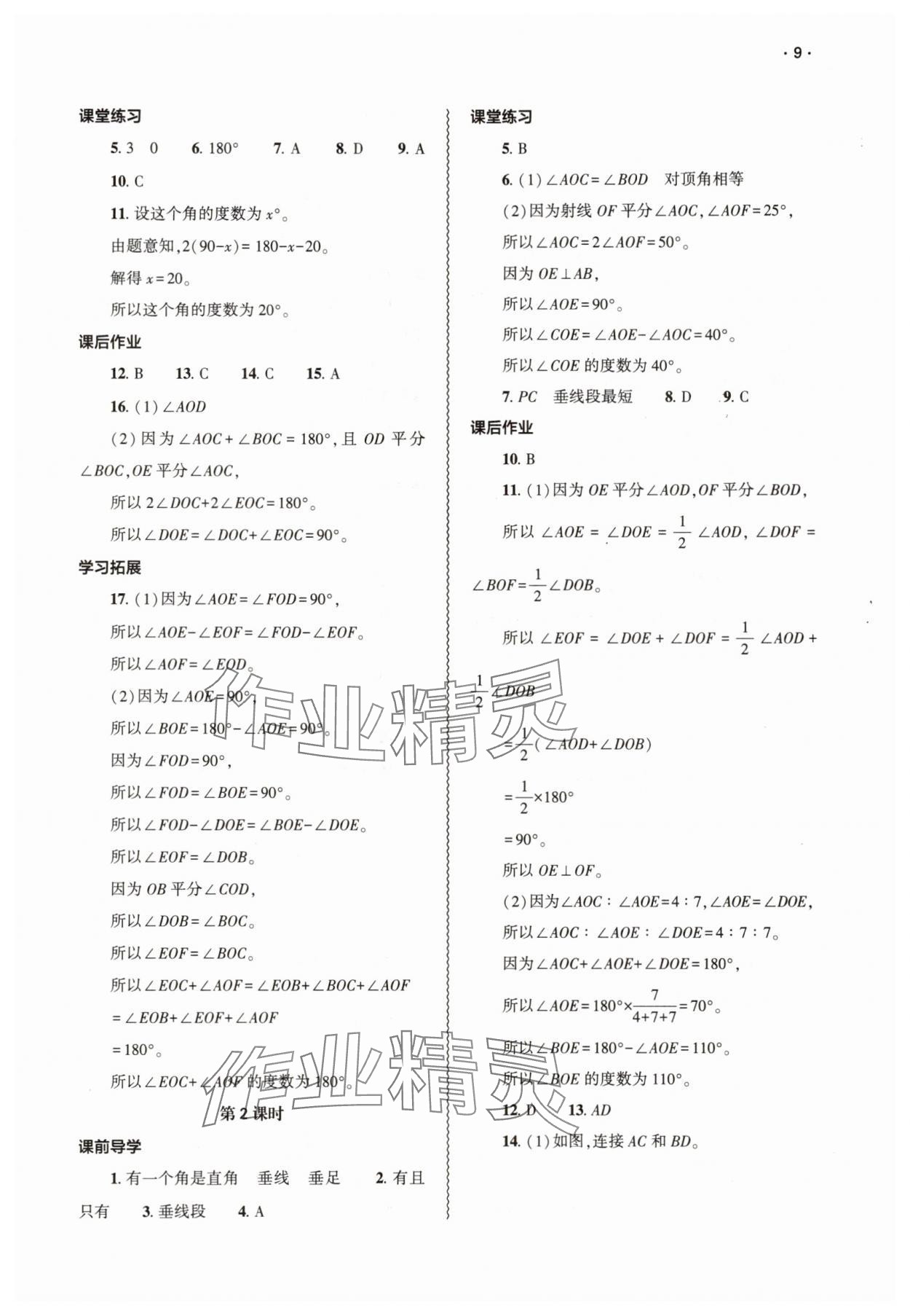 2025年基礎(chǔ)訓(xùn)練大象出版社七年級數(shù)學(xué)下冊北師大版 第9頁