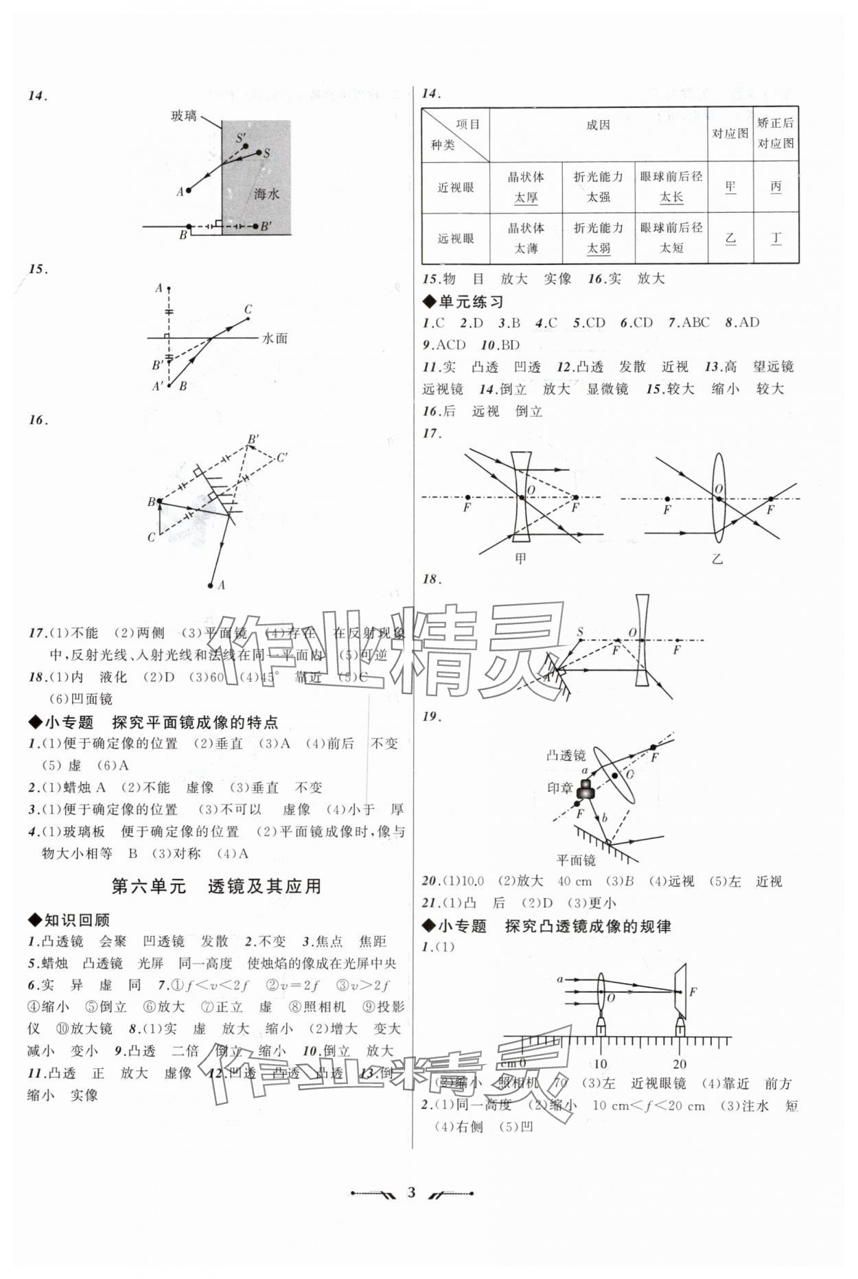 2024年中考全程复习训练物理锦州专版 参考答案第3页