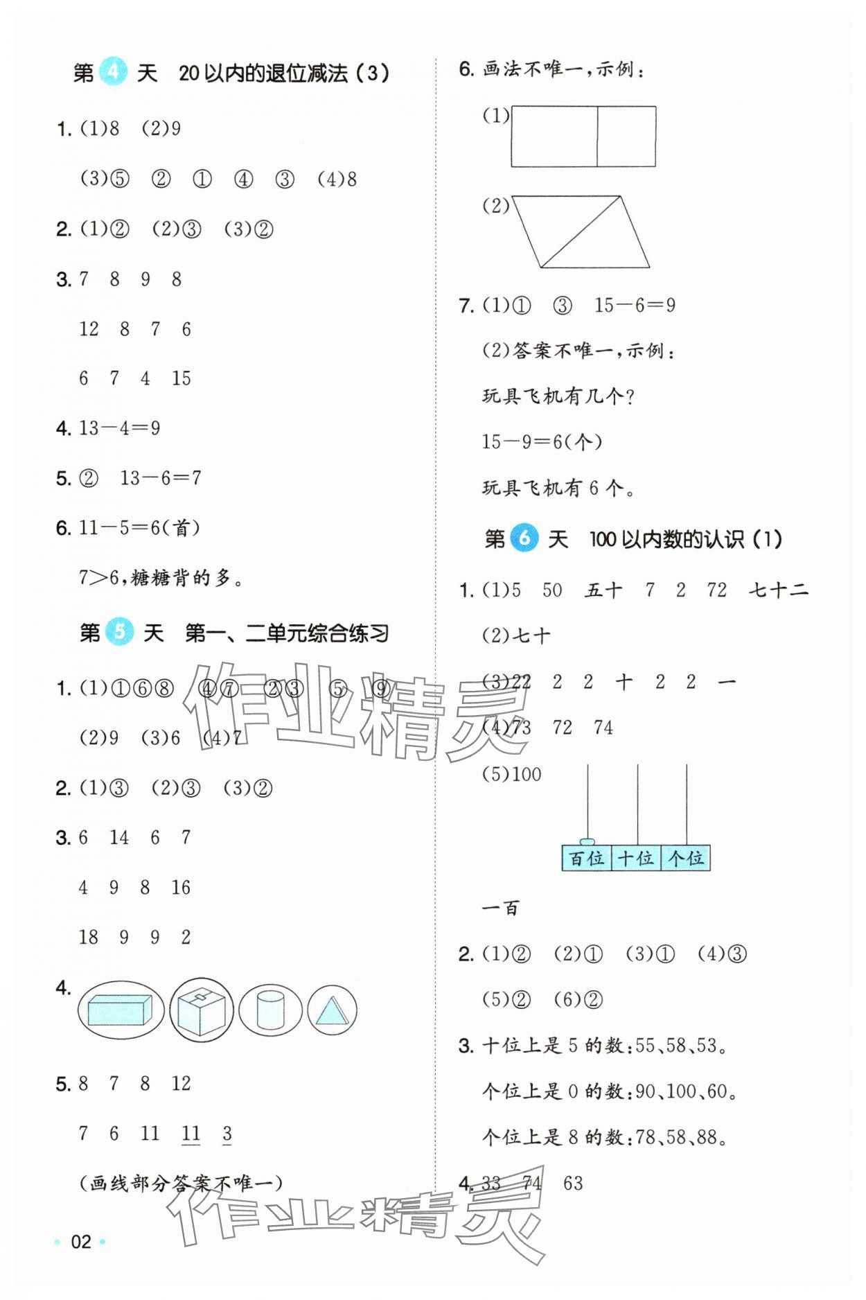 2025年一本暑假銜接一年級(jí)數(shù)學(xué)人教版浙江專版 第2頁(yè)