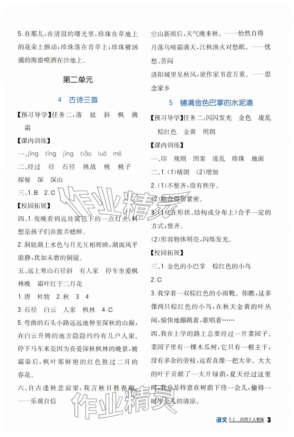 2025年学习实践园地三年级语文上册人教版 第3页