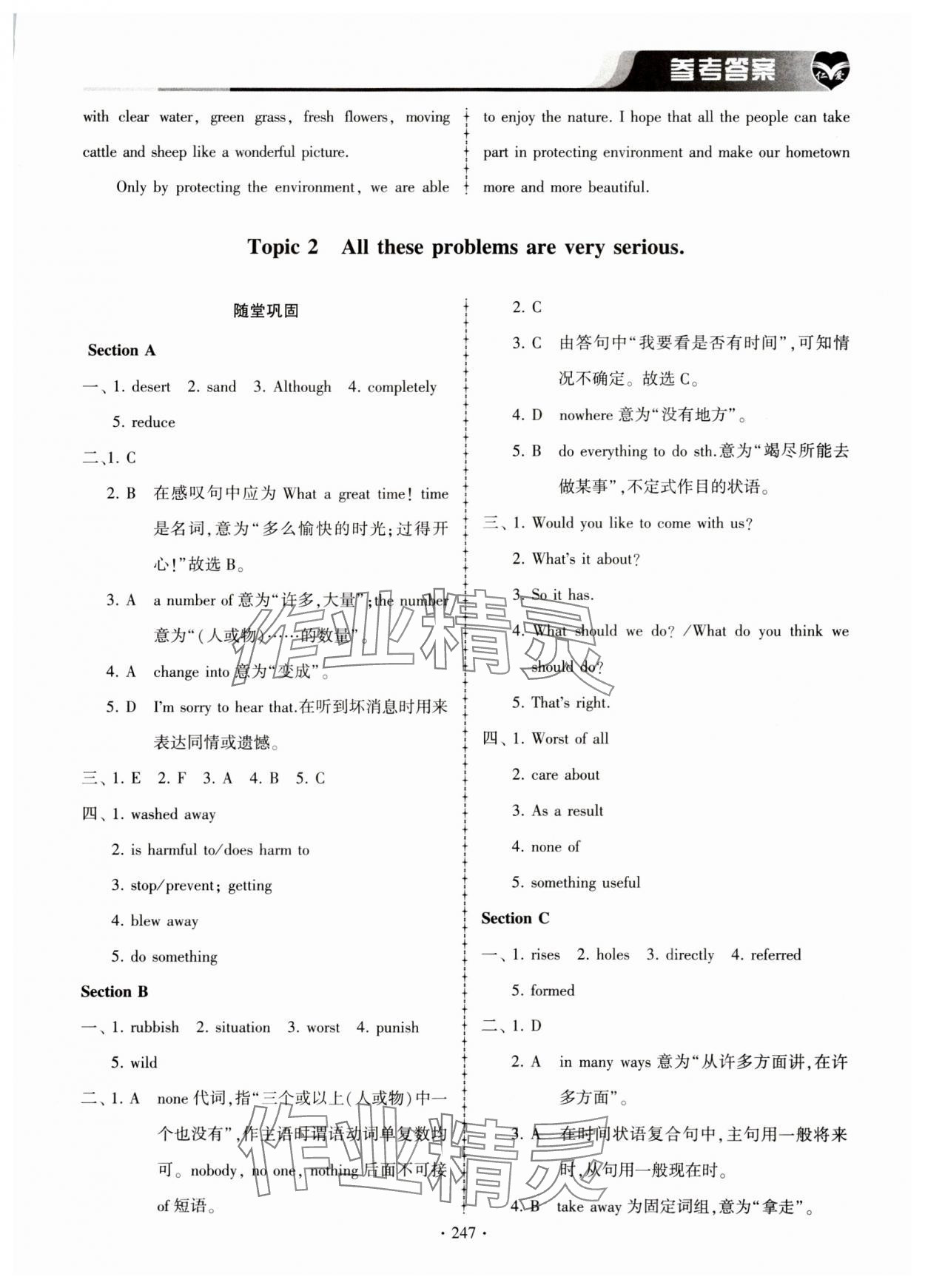 2023年仁爱英语同步练习册九年级全一册仁爱版 第11页