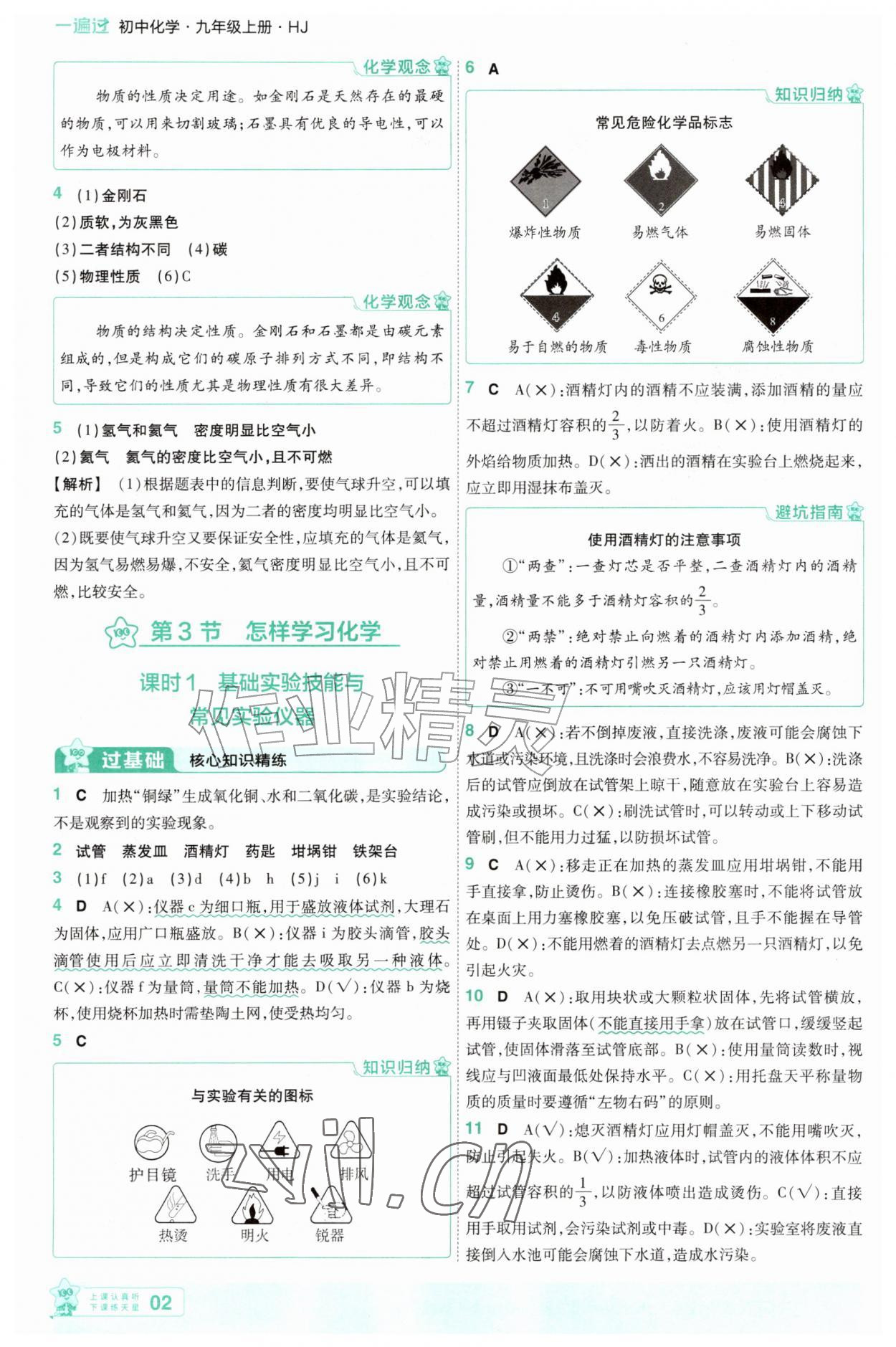 2026年一遍过九年级化学上册沪教版&nbsp;第2页