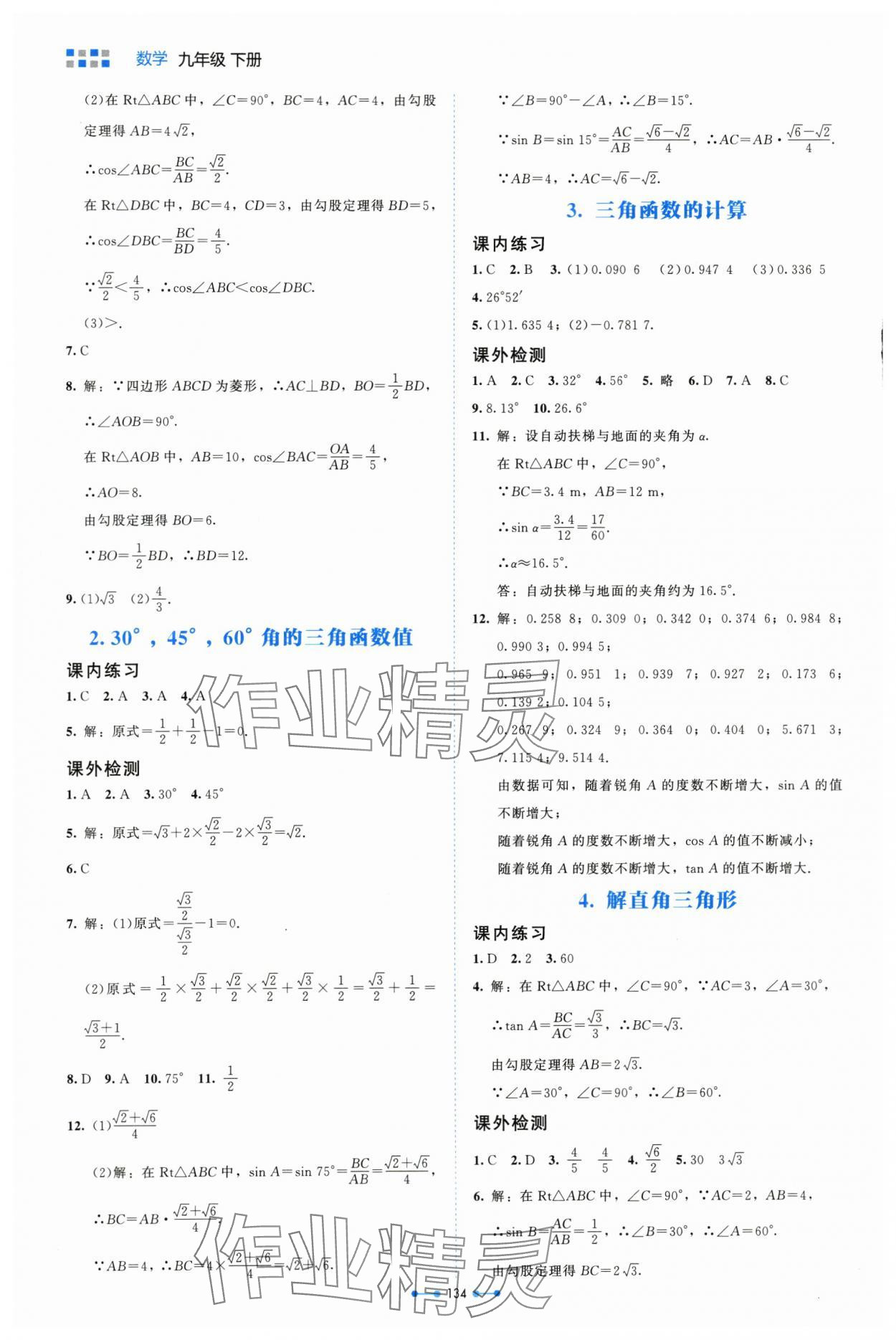 2024年伴你學(xué)北京師范大學(xué)出版社九年級(jí)數(shù)學(xué)下冊(cè)北師大版 第2頁