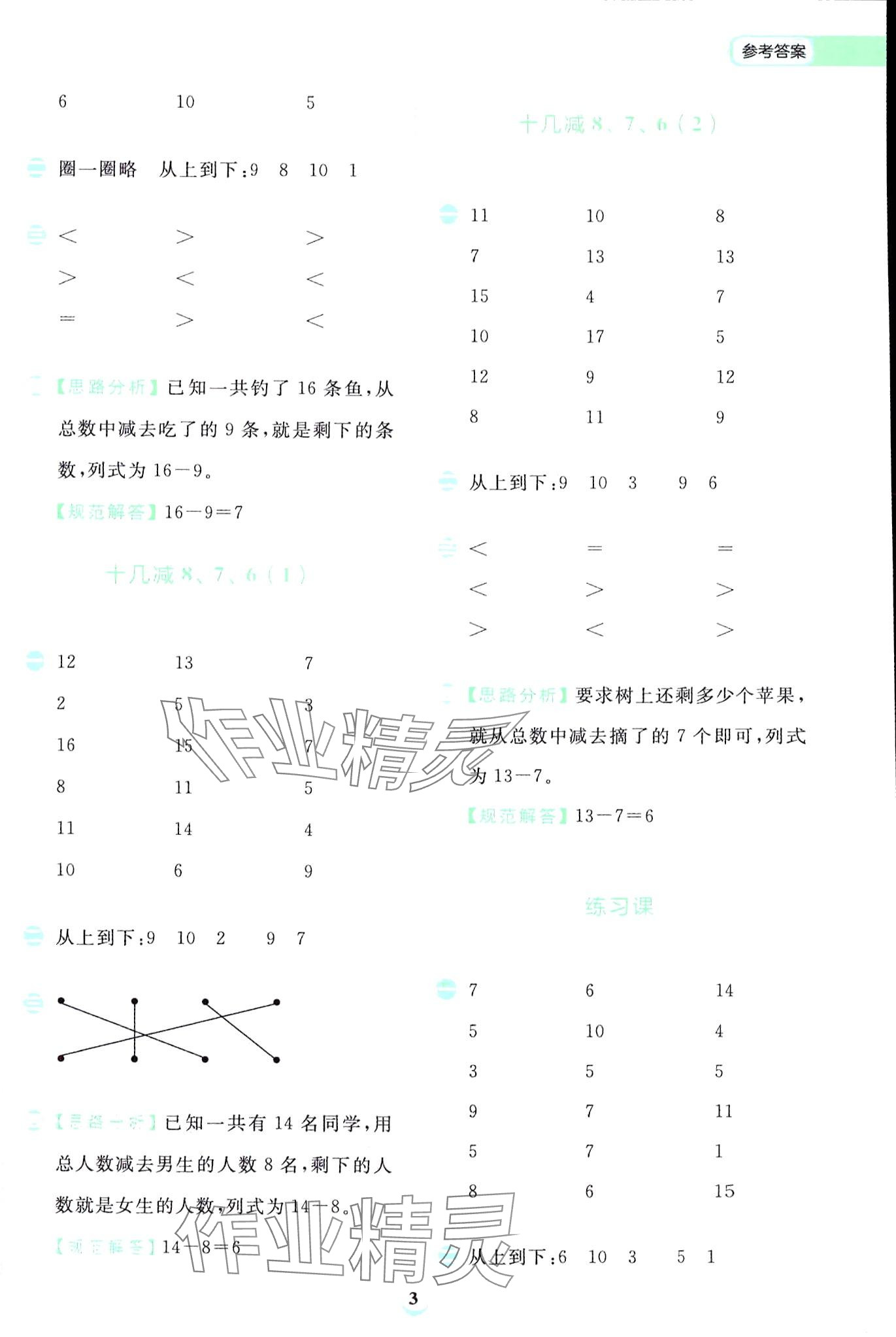 2024年金牛耳計算天天練一年級數(shù)學(xué)下冊人教版 第3頁