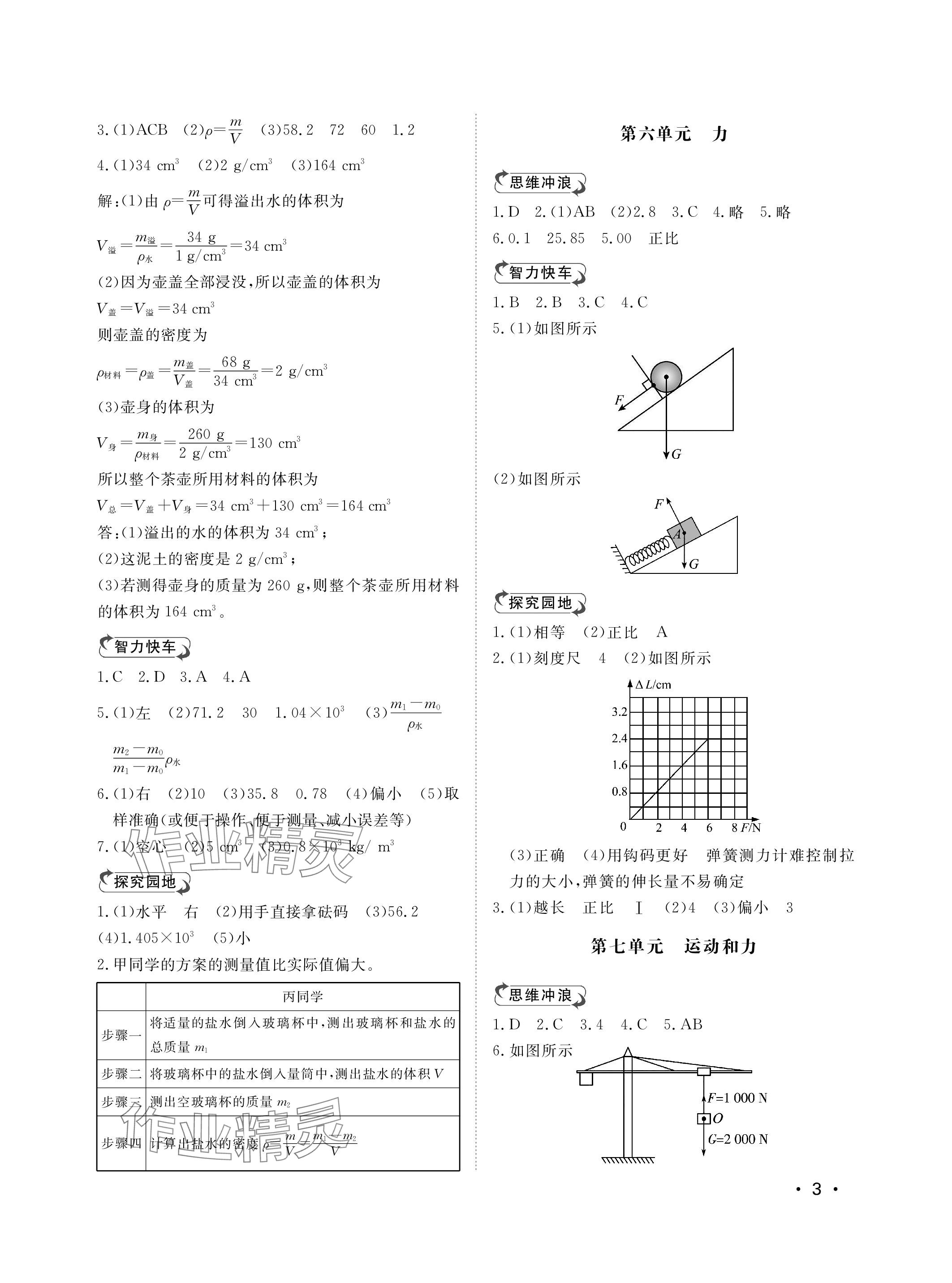 2024年行知天下九年級物理下冊人教版 參考答案第3頁