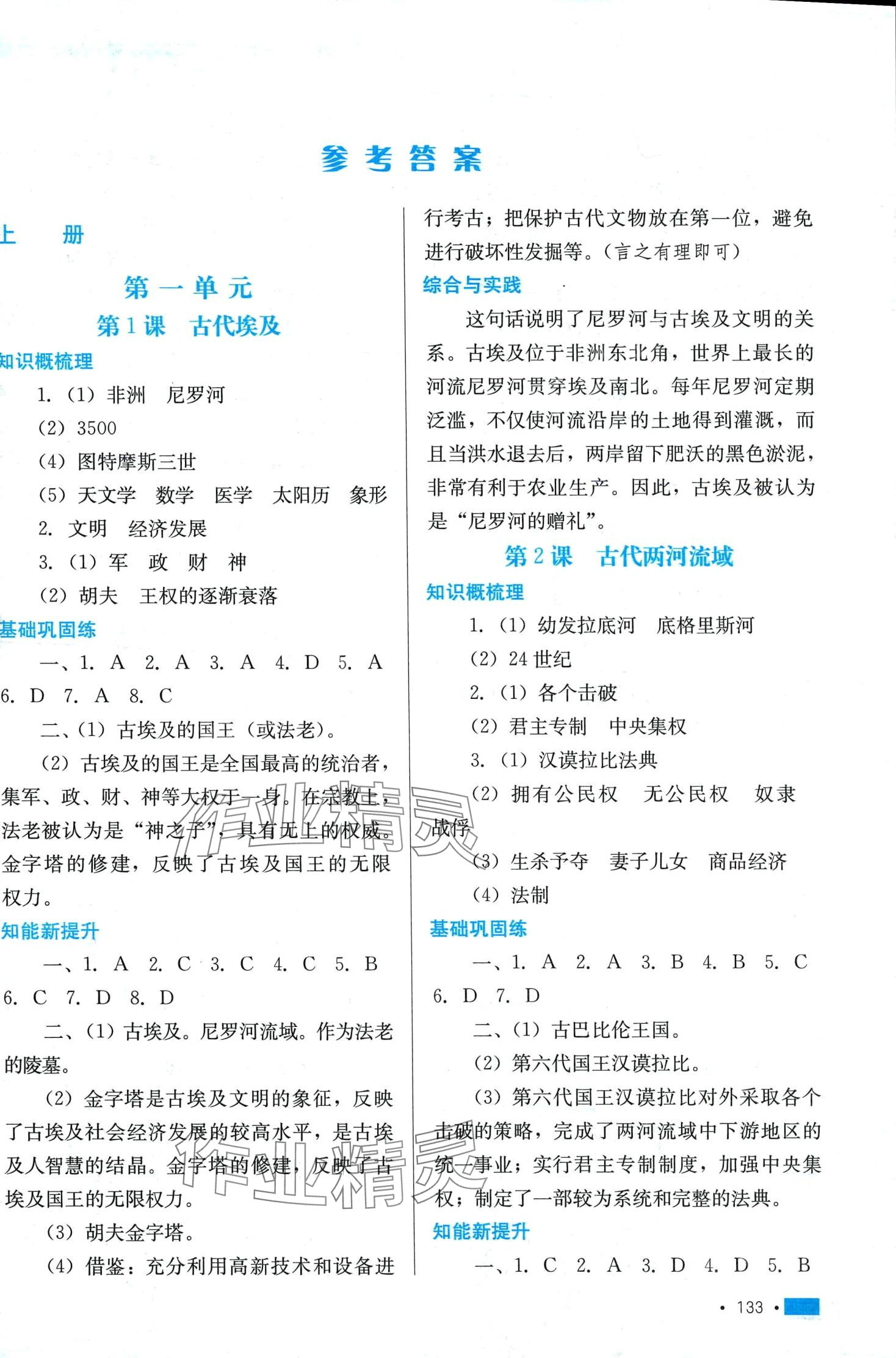 2023年新練習鞏固方案九年級歷史全一冊人教版 第1頁