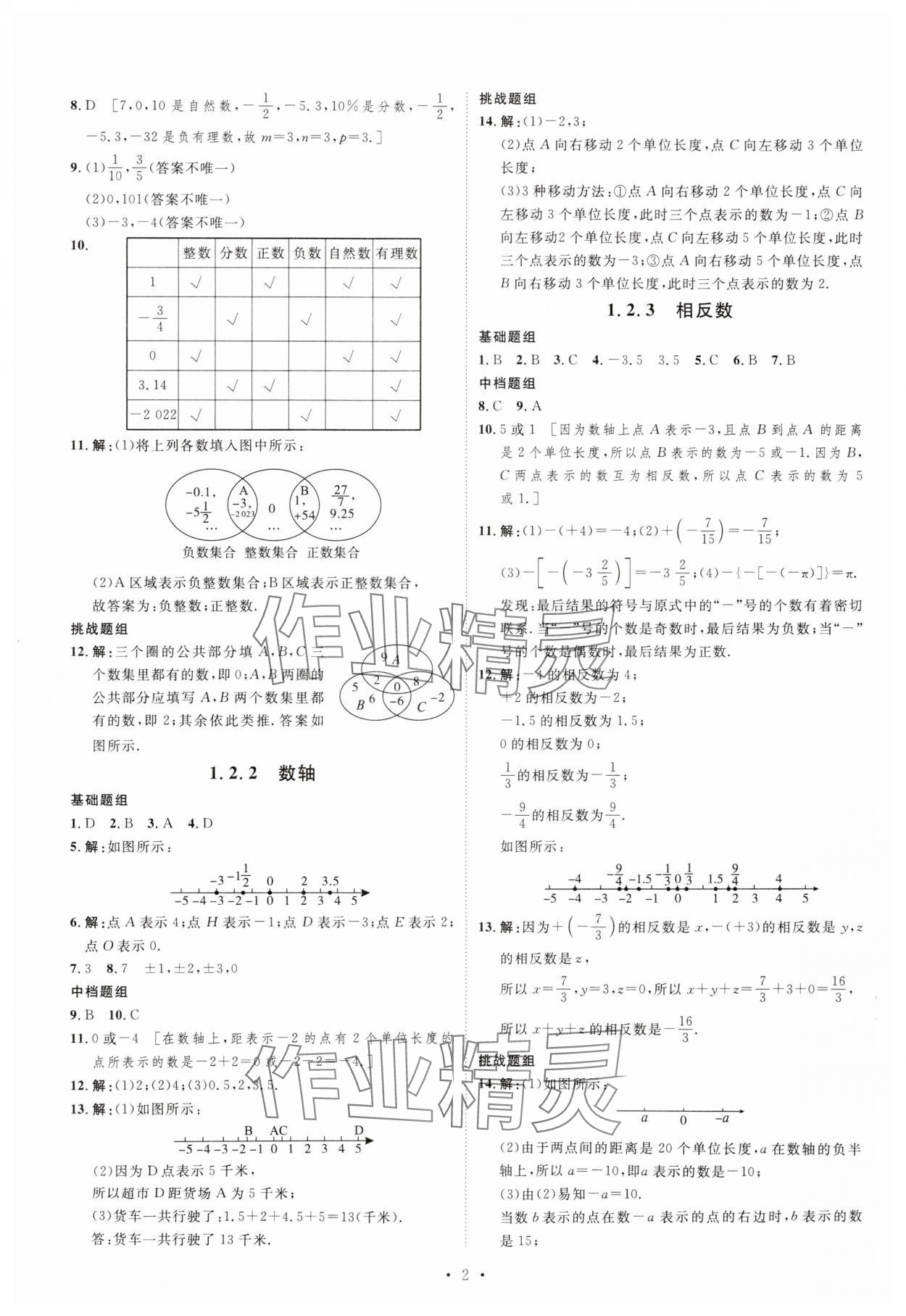 2023年課堂導學七年級數(shù)學上冊人教版 第2頁