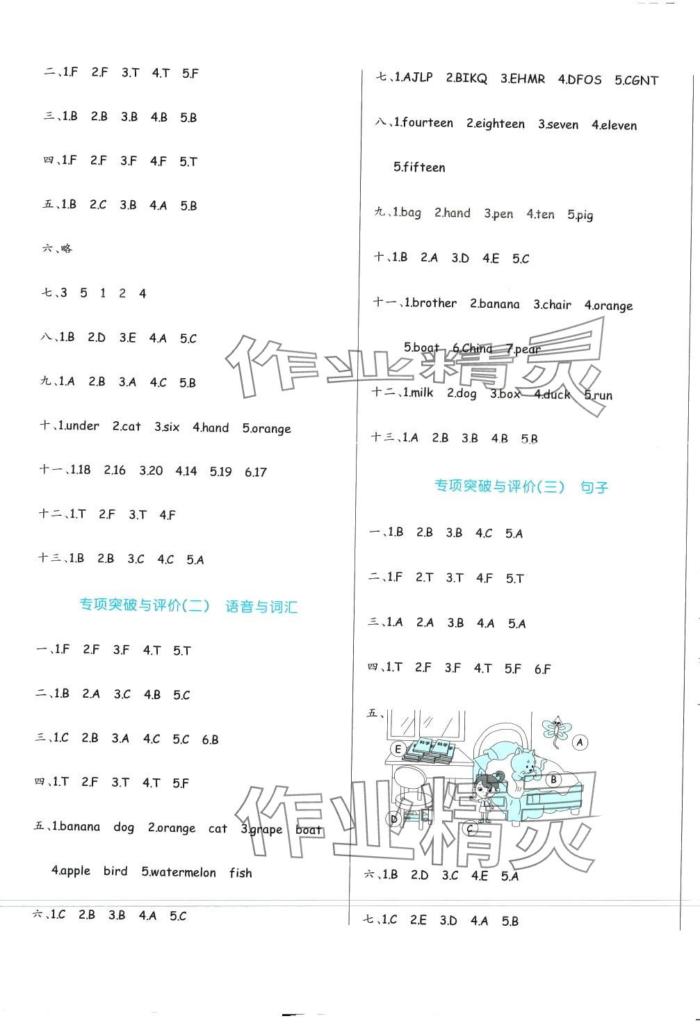 2024年黃岡名卷三年級英語下冊人教版 第5頁