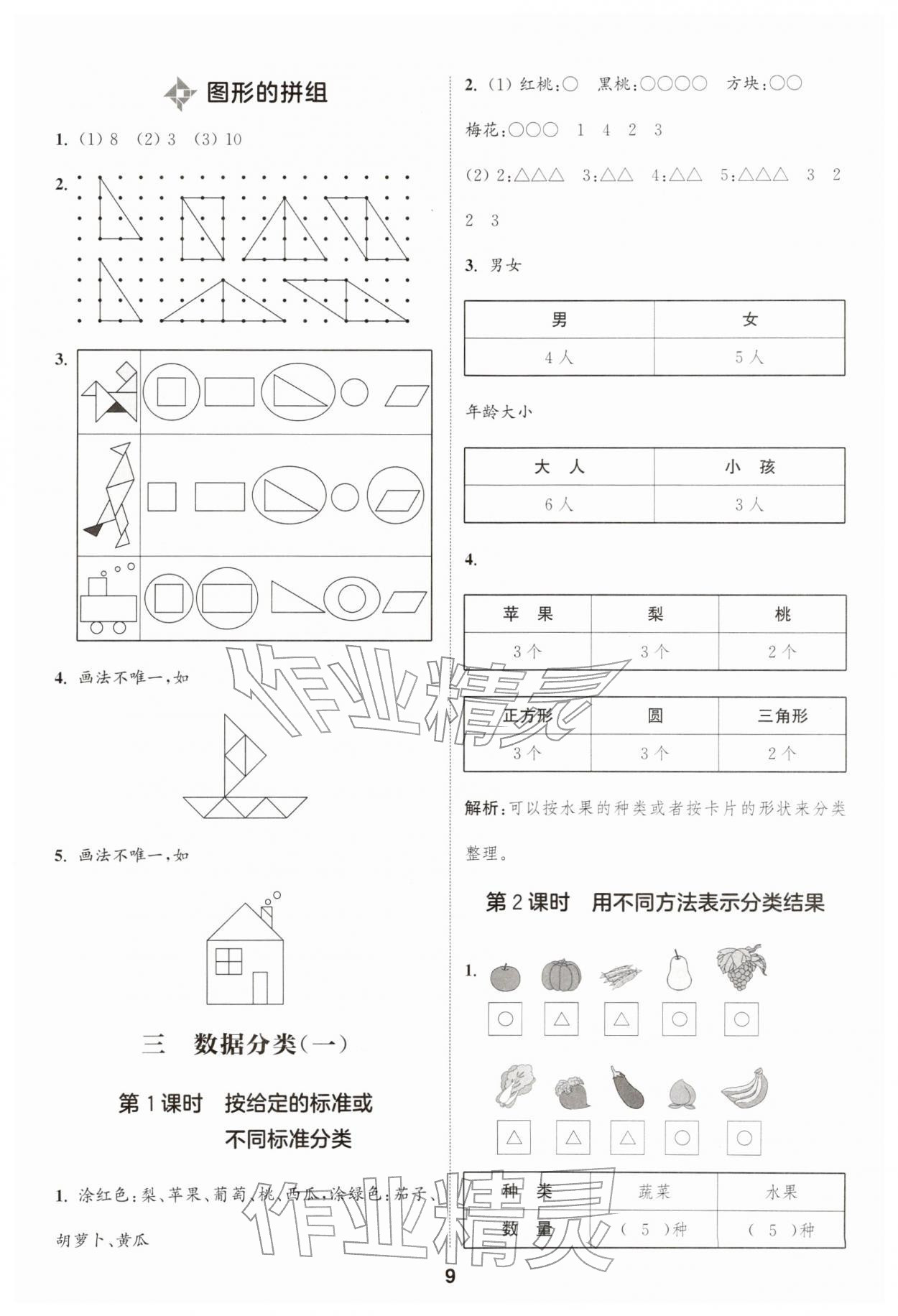 2026年通城學典課時作業(yè)本一年級數(shù)學下冊蘇教版江蘇專版&nbsp;第9頁