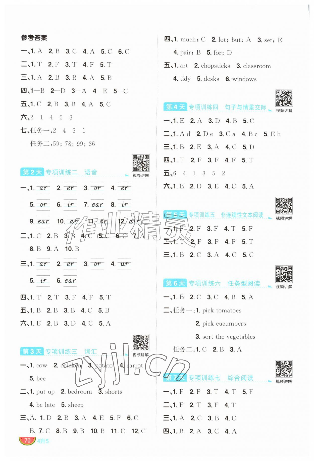 2026年阳光同学暑假衔接四升五年级英语人教PEP版&nbsp;第2页
