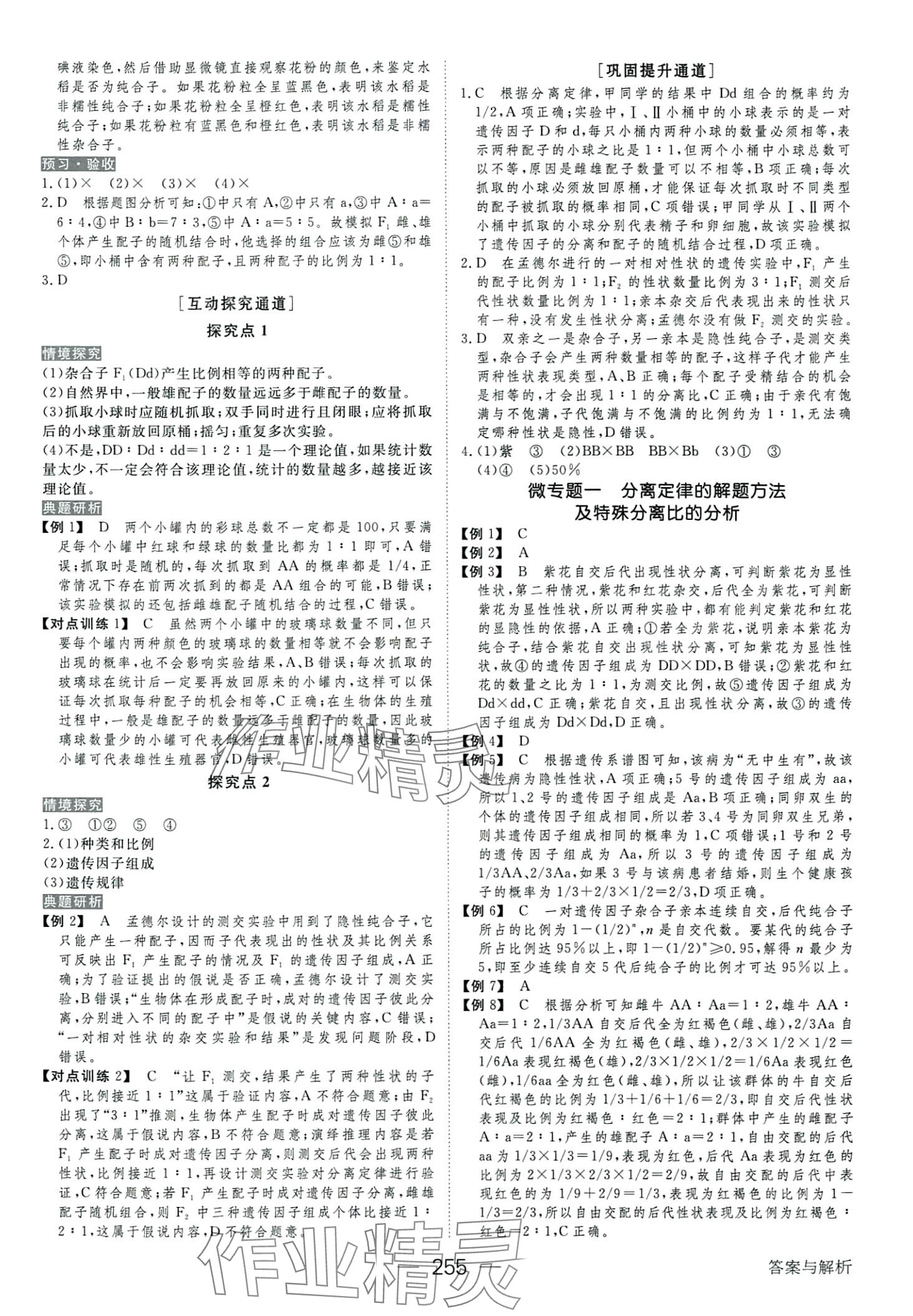 2024年綠色通道高中生物必修2人教版 第3頁(yè)