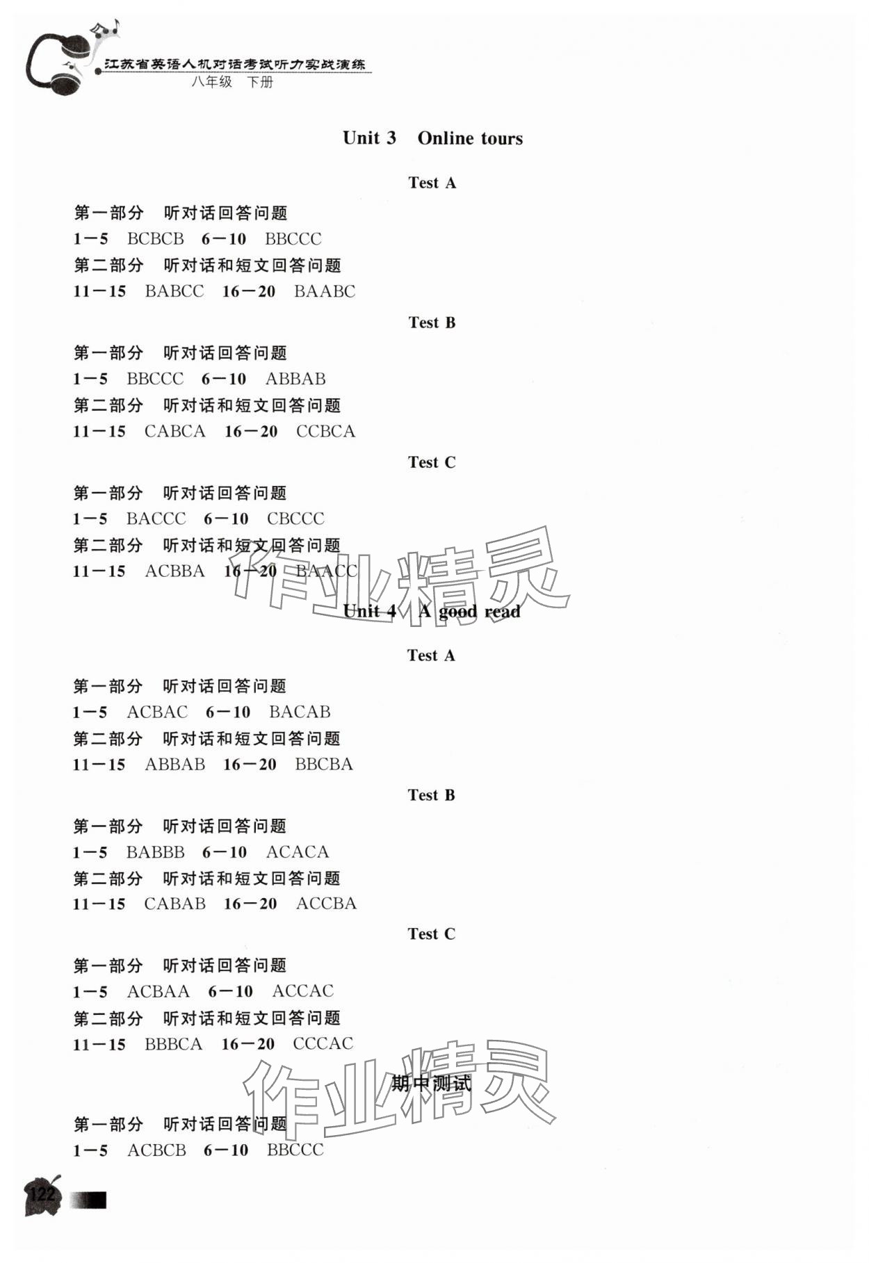 2024年人机对话考试听力实战演练八年级英语下册 第2页
