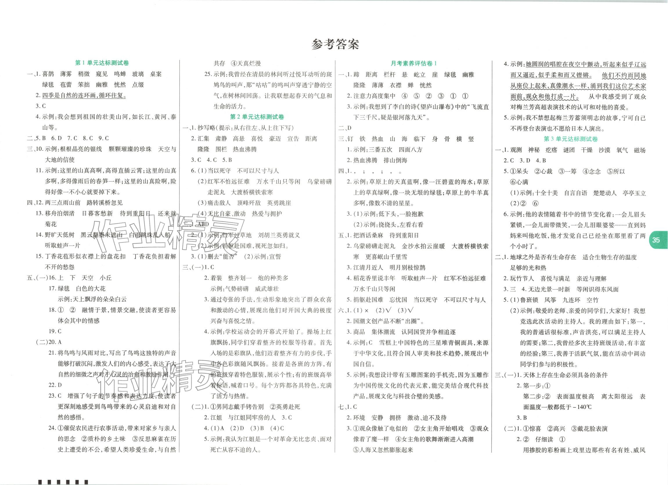 2025年金奖好卷六年级语文上册人教版 第1页