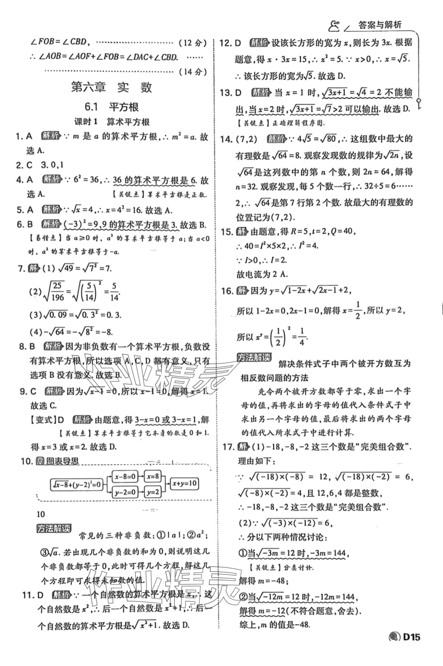 2024年少年班七年級數(shù)學下冊人教版 參考答案第15頁