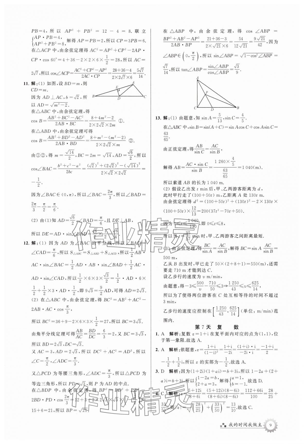 2025年最高考假期作業(yè)高一數(shù)學蘇教版 第9頁