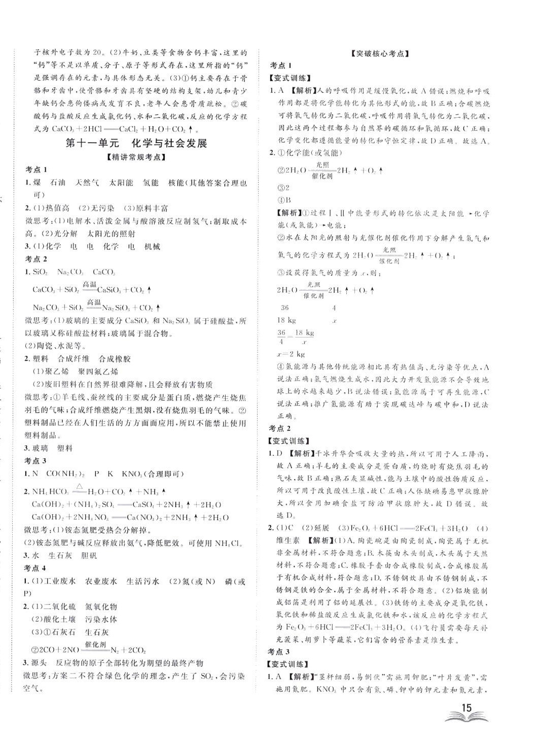 2024年高分计划一卷通化学中考 第10页