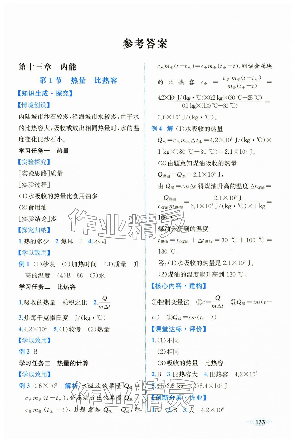 2025年同步导学与优化训练九年级物理上册人教版 第1页