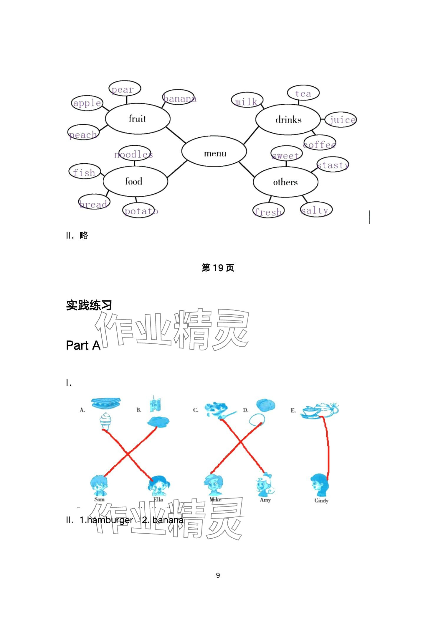 2024年同步實(shí)踐評(píng)價(jià)課程基礎(chǔ)訓(xùn)練五年級(jí)英語(yǔ)上冊(cè)人教版 參考答案第9頁(yè)