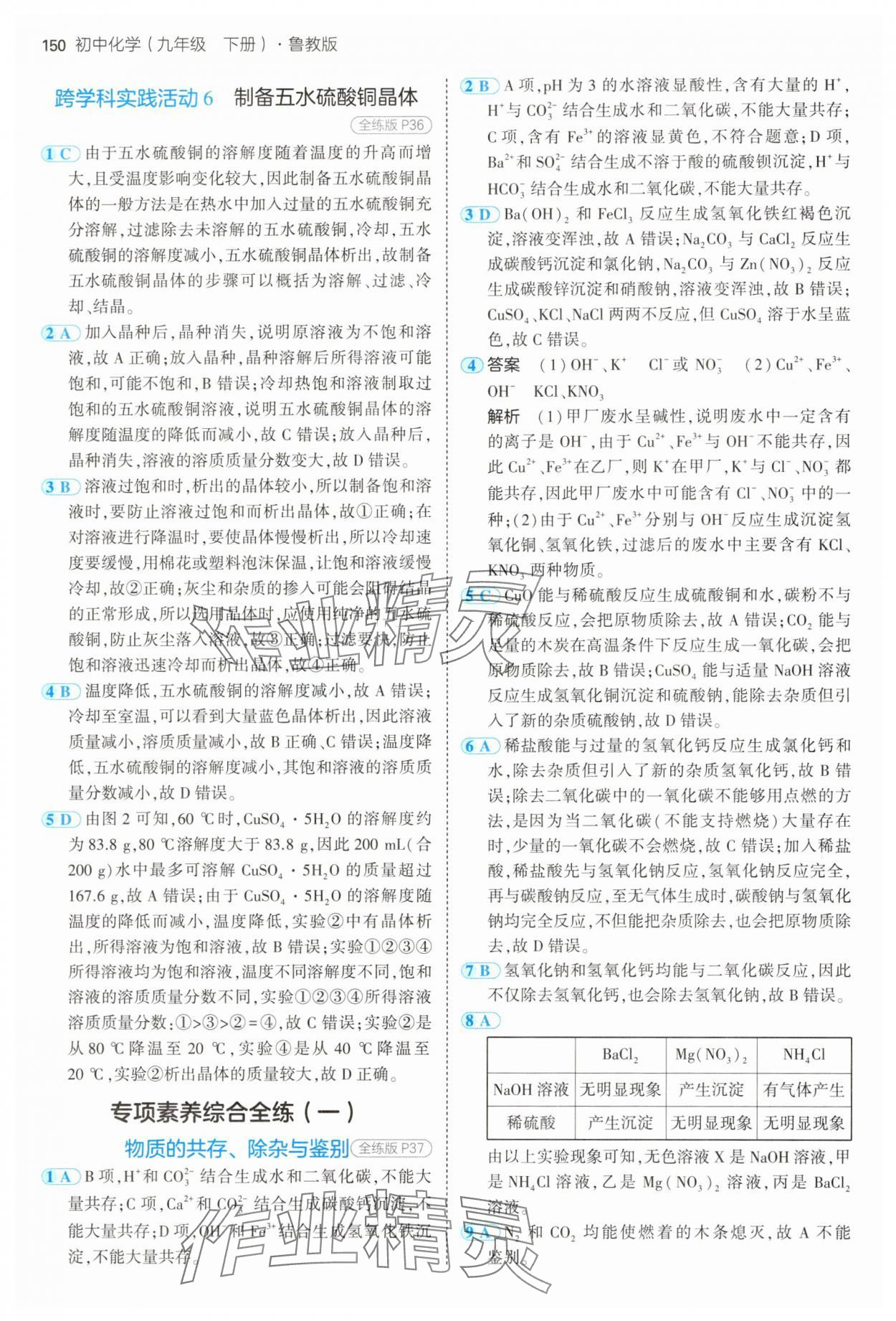 2025年5年中考3年模擬九年級(jí)化學(xué)下冊魯教版 第16頁