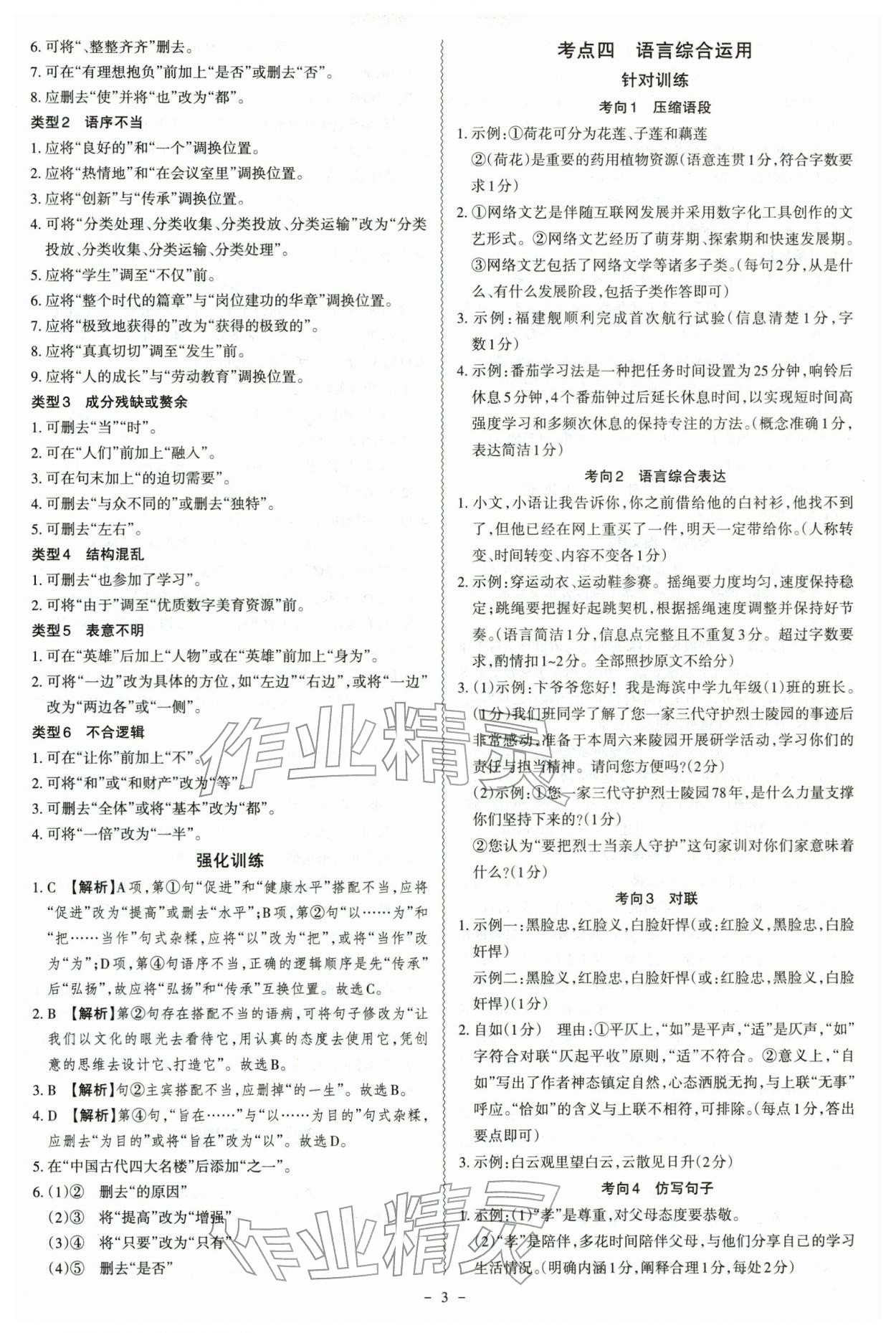 2026年中考冲刺语文广东专版&nbsp;第3页