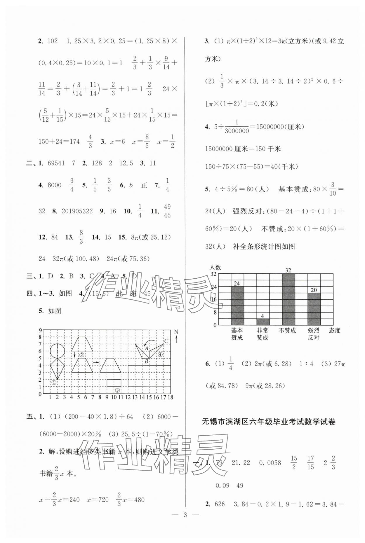 2025年超能學典各地期末試卷精選六年級數學下冊蘇教版 第3頁