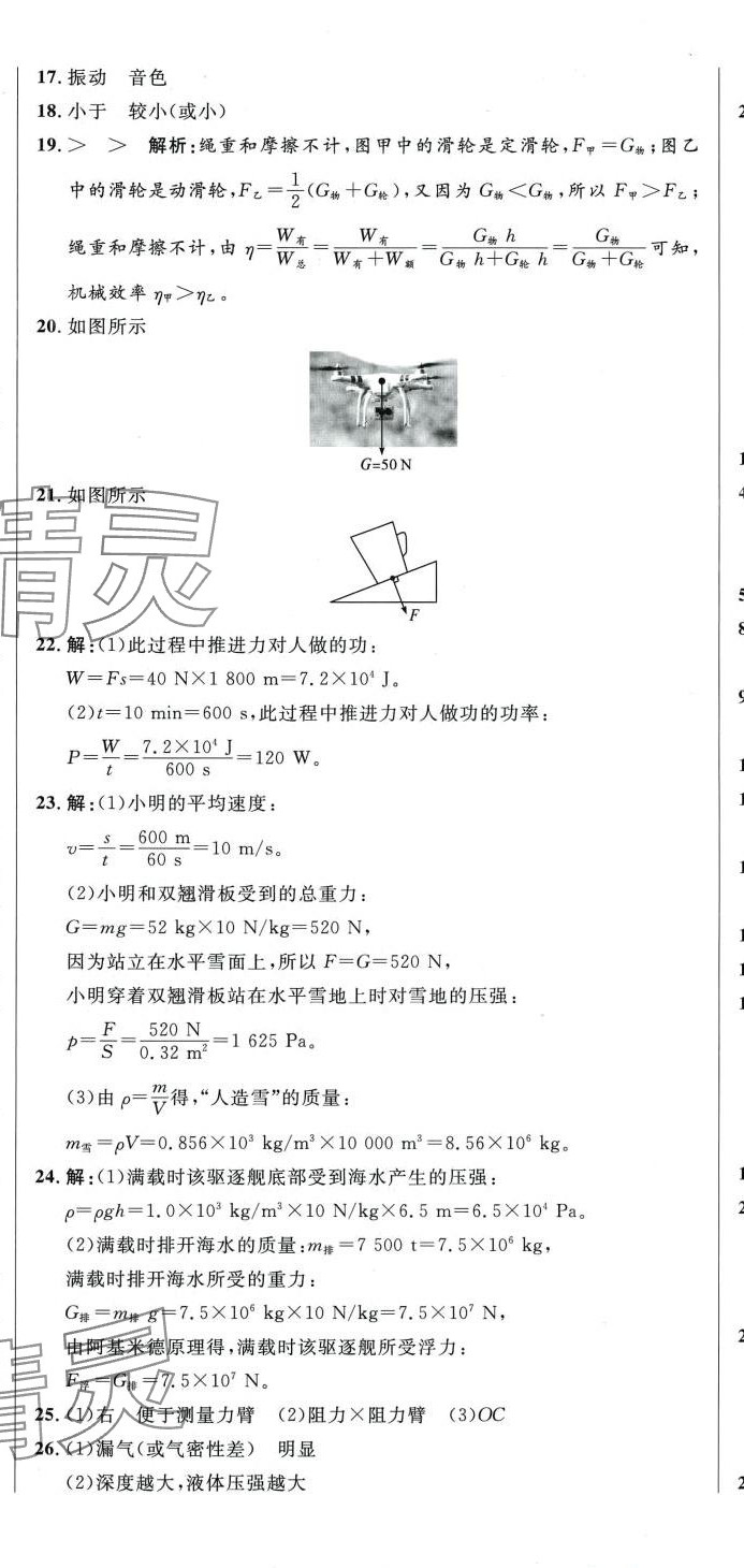 2024年阶梯图书初中学业水平考试物理&nbsp;第14页