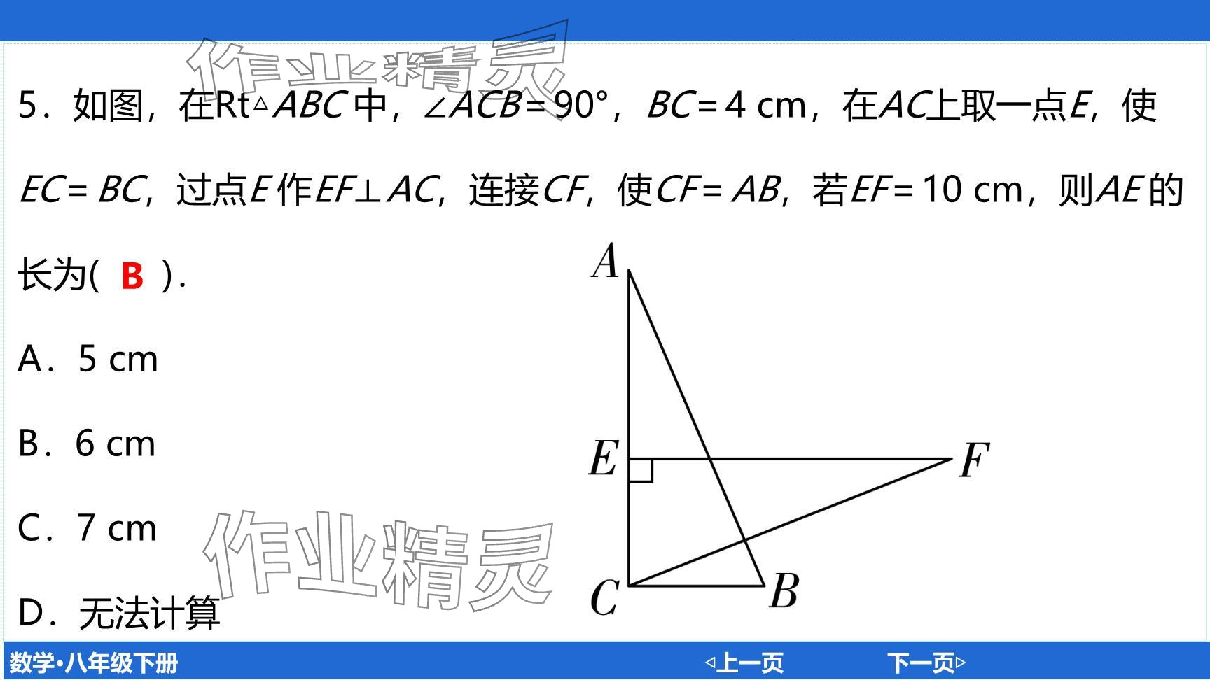 2024年廣東名師講練通八年級數(shù)學(xué)下冊北師大版深圳專版提升版 參考答案第43頁