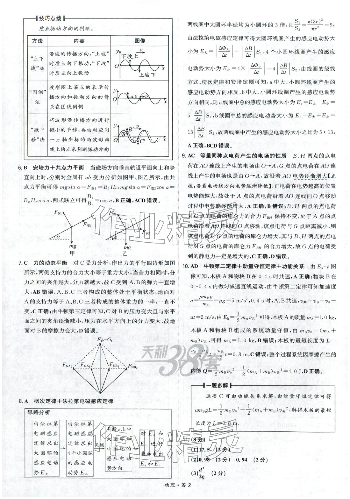 2026年高考模拟试题汇编高中物理全一册通用版&nbsp;参考答案第2页