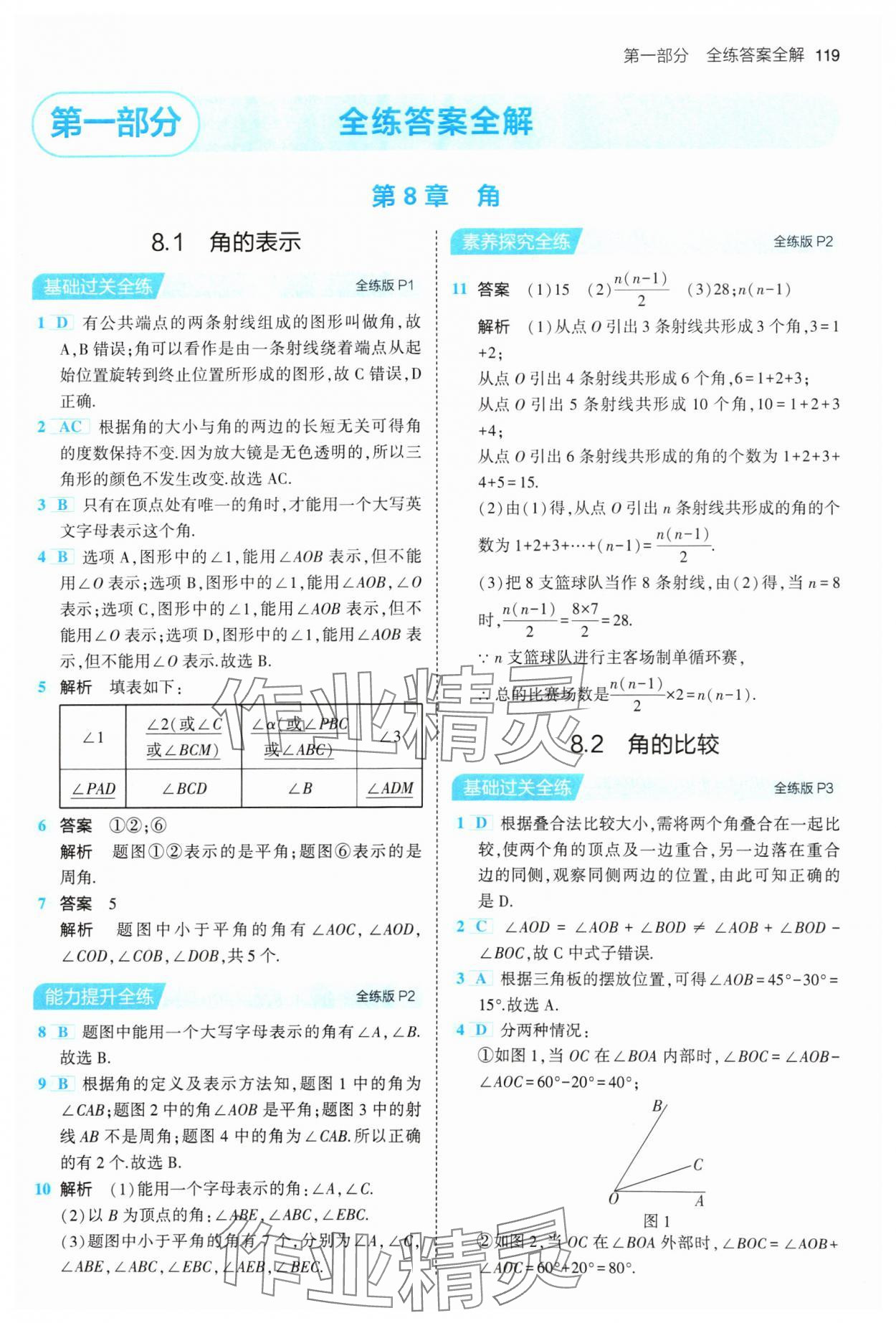 2024年5年中考3年模擬初中數(shù)學(xué)七年級(jí)下冊(cè)青島版 參考答案第1頁(yè)