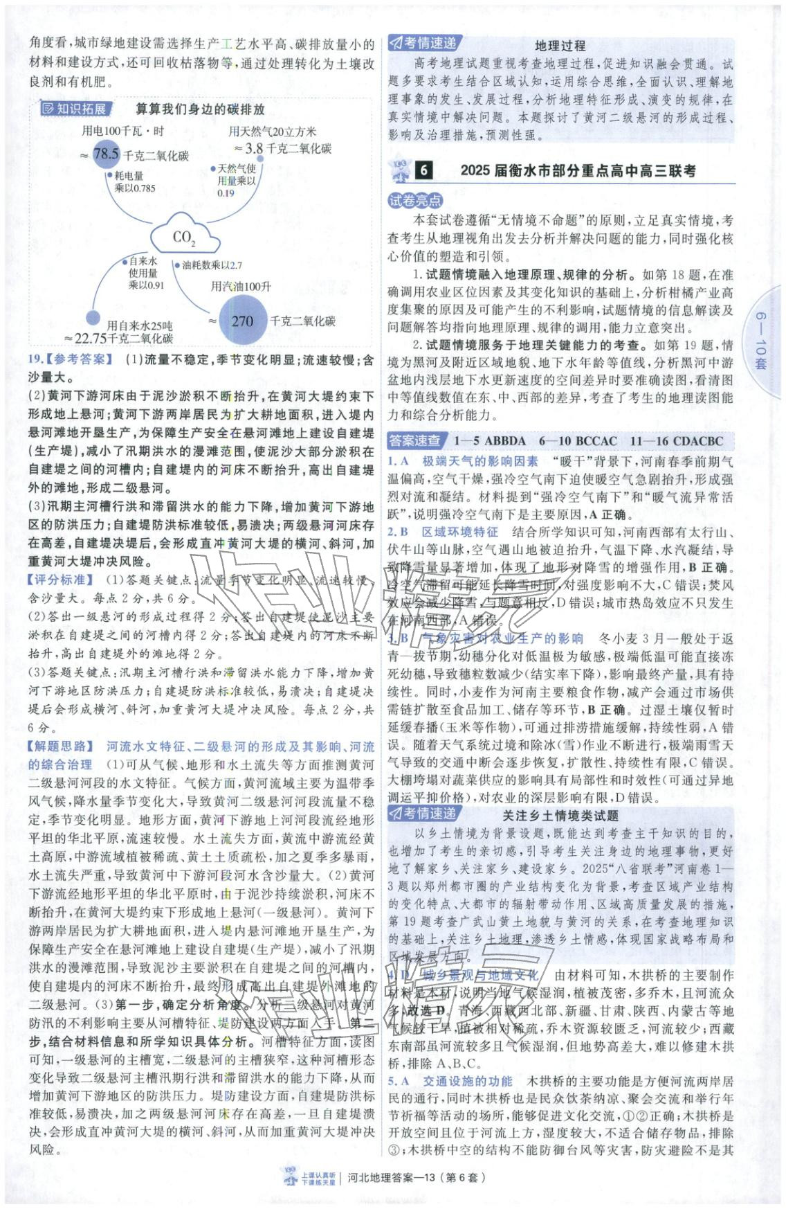 2026年金考卷优秀模拟试卷汇编45套高中地理河北专版 第13页