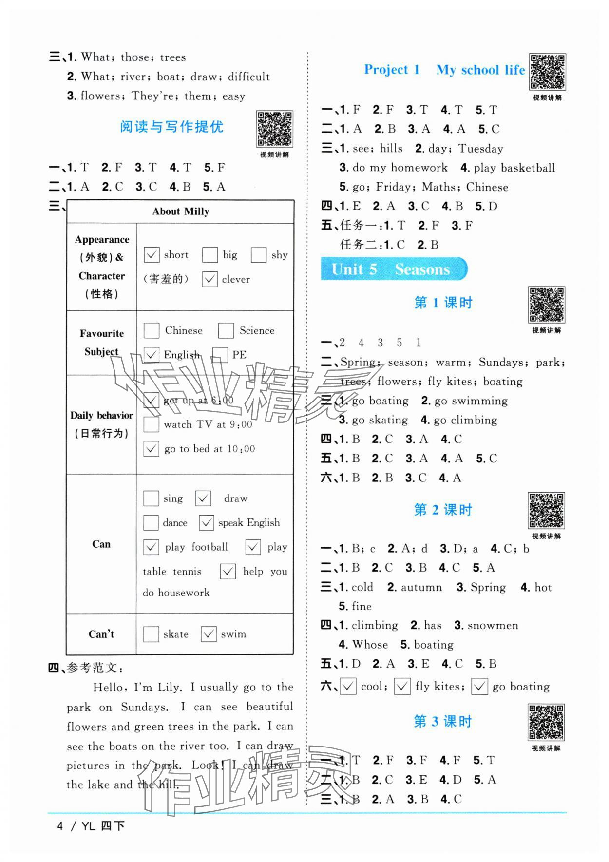 2025年陽光同學課時優(yōu)化作業(yè)四年級英語下冊譯林版江蘇專版 第4頁