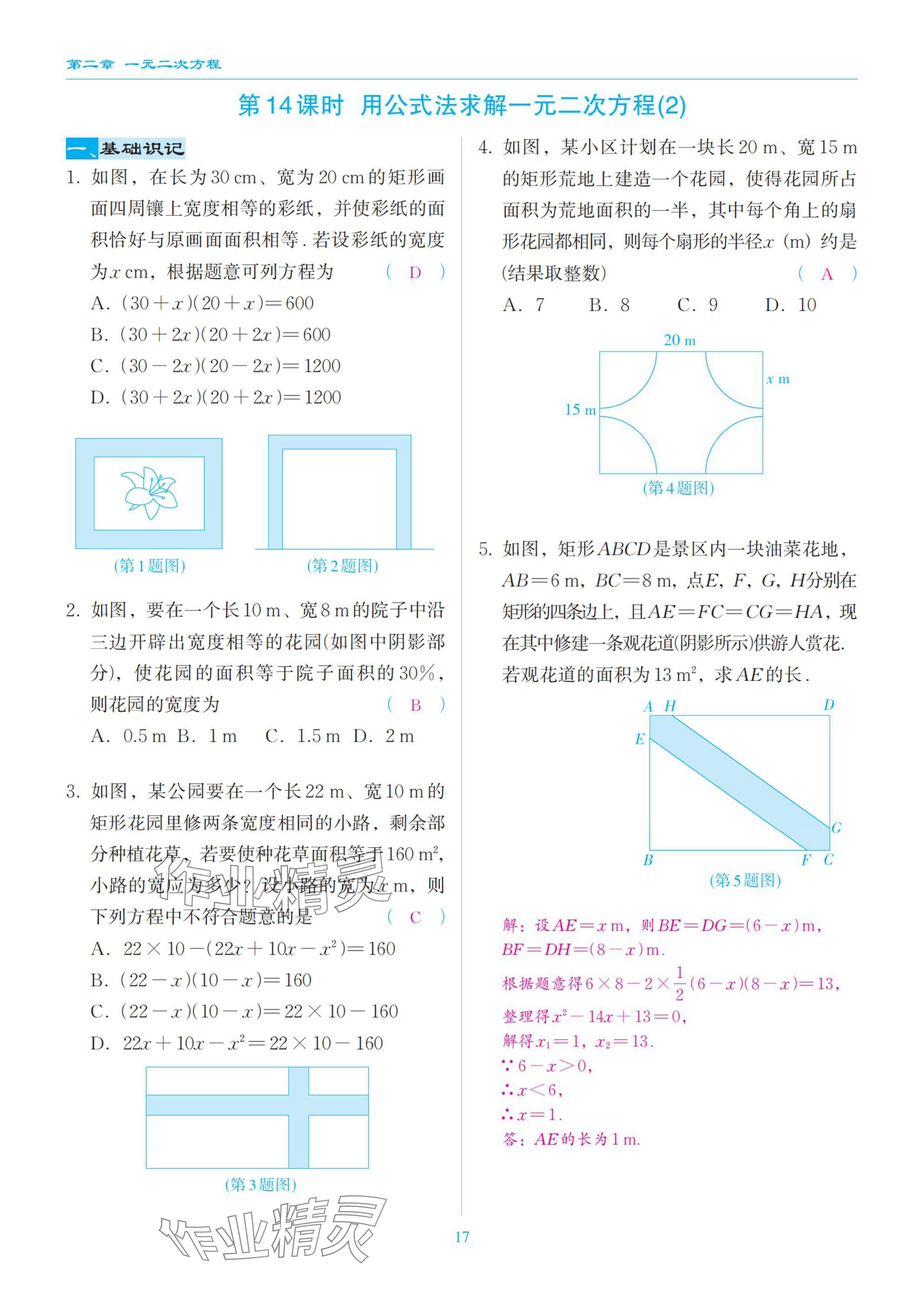 2025年慧學智評九年級數學上冊北師大版 參考答案第17頁