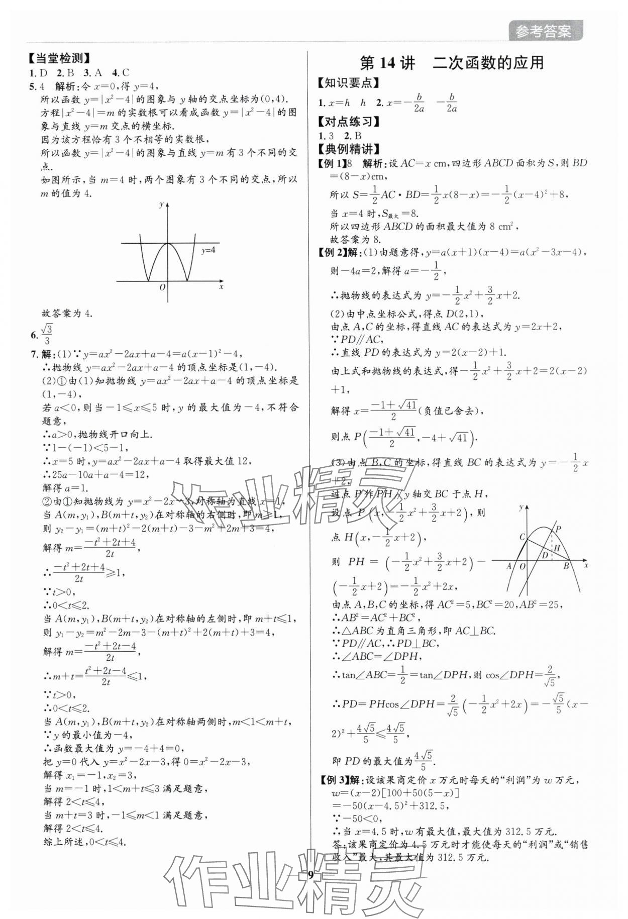 2025年廣東名師講練通中考總復習數學深圳專版 參考答案第9頁