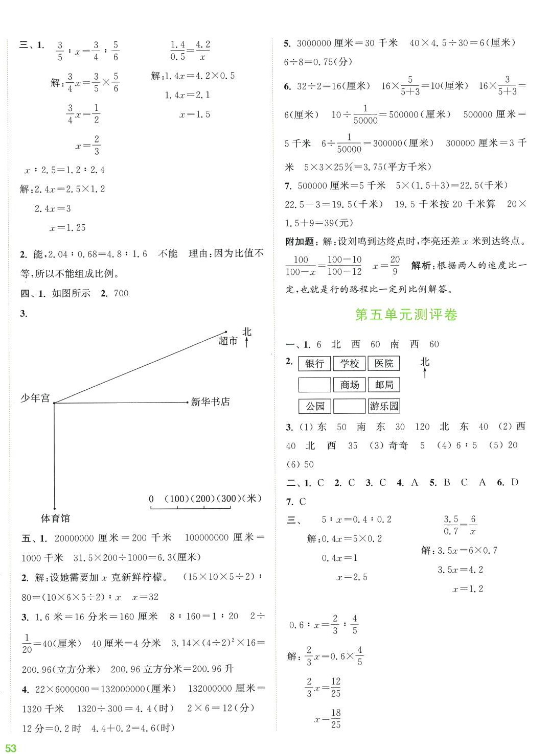 2024年通城學典全程測評卷六年級數(shù)學下冊蘇教版 第6頁