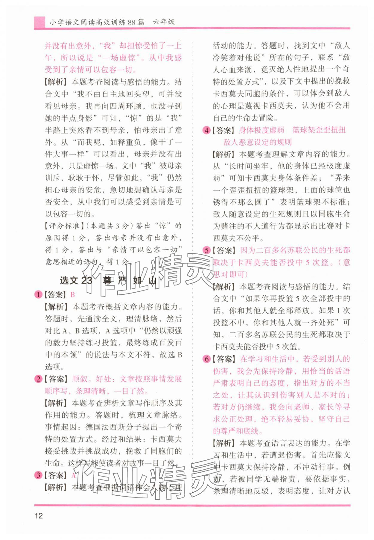 2025年木头马文言文阅读高效训练88篇六年级语文人教版 第12页