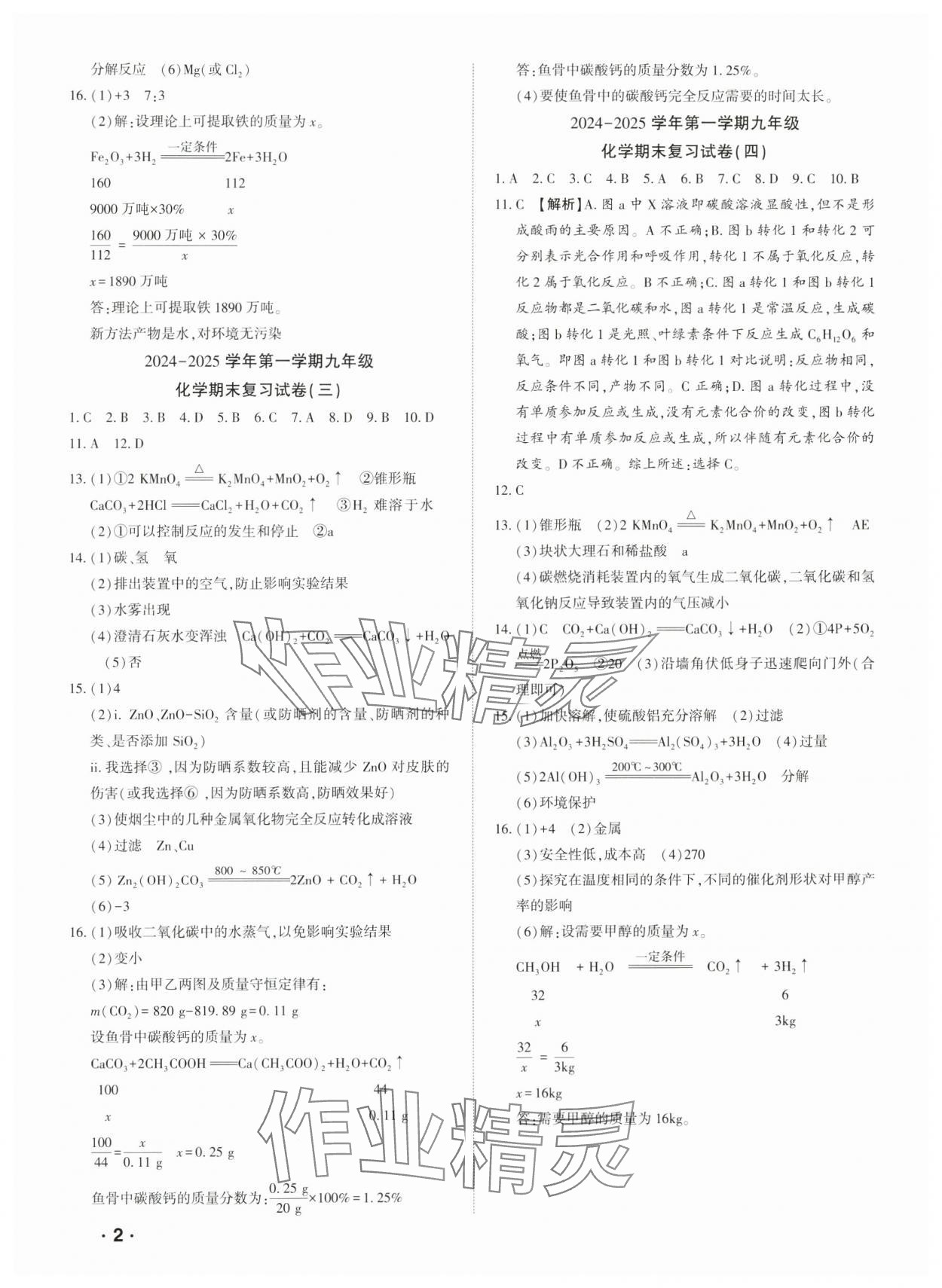 2025年名师导航寒假作业九年级化学深圳专版 第2页