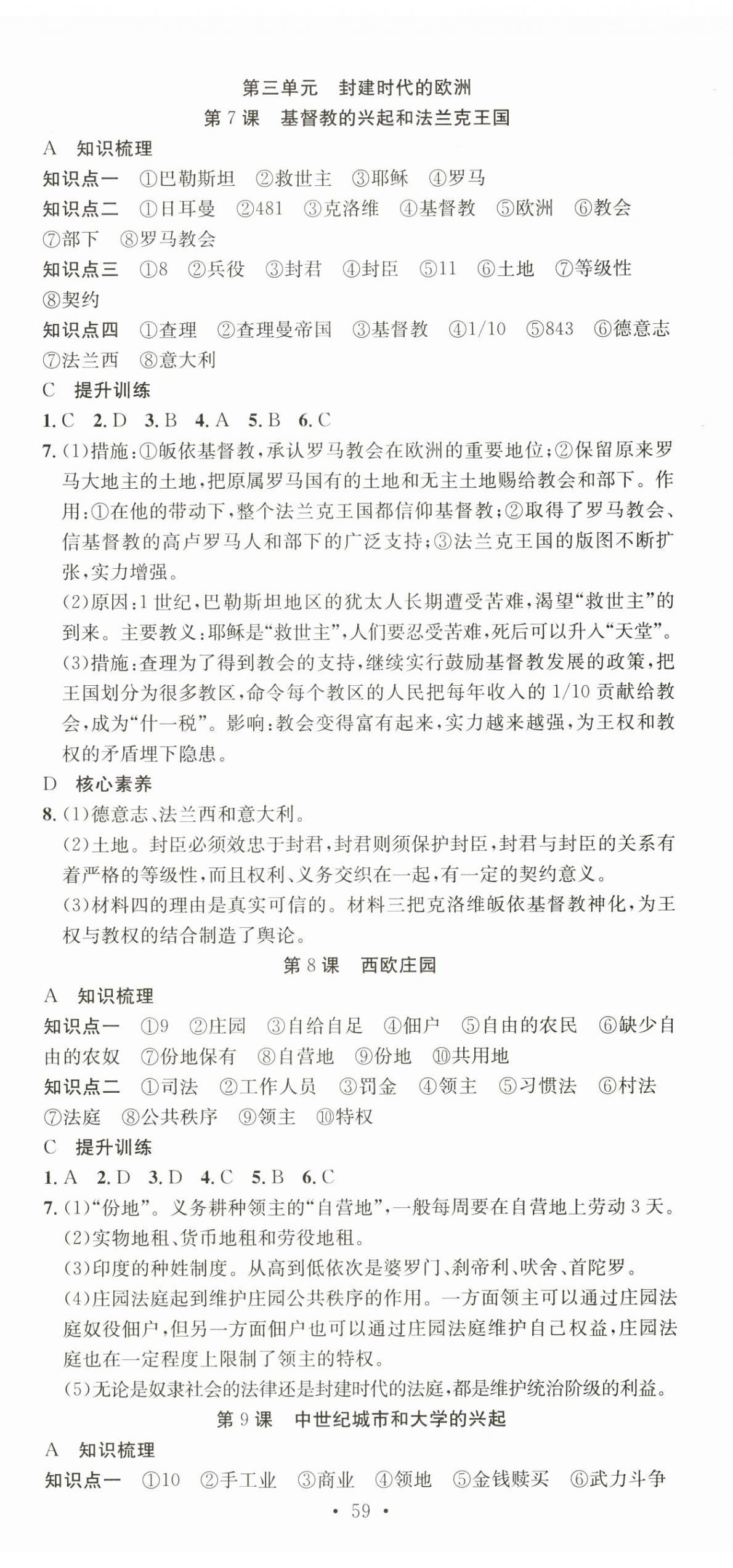 2025年七天學(xué)案學(xué)練考九年級歷史上冊人教版 第5頁