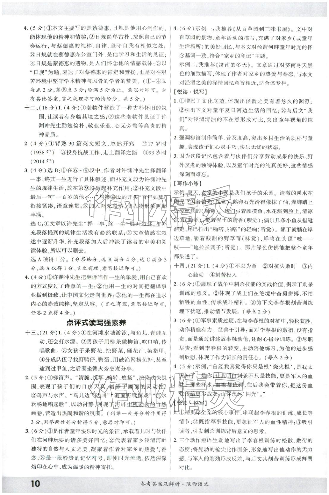 2026年一戰(zhàn)成名新中考語文陜西專版&nbsp;第9頁