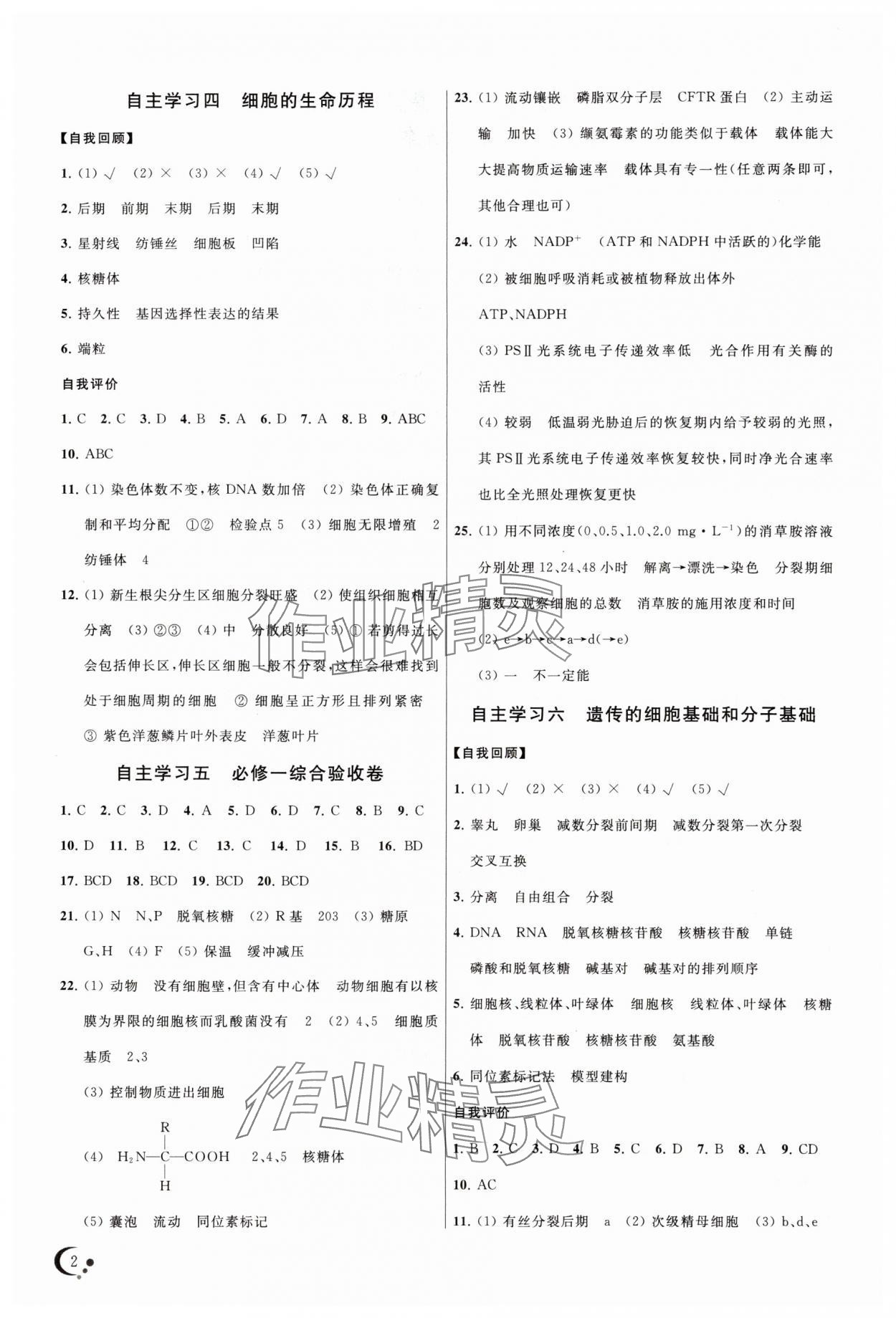 2025年非常假期南京出版社高二生物 第2页