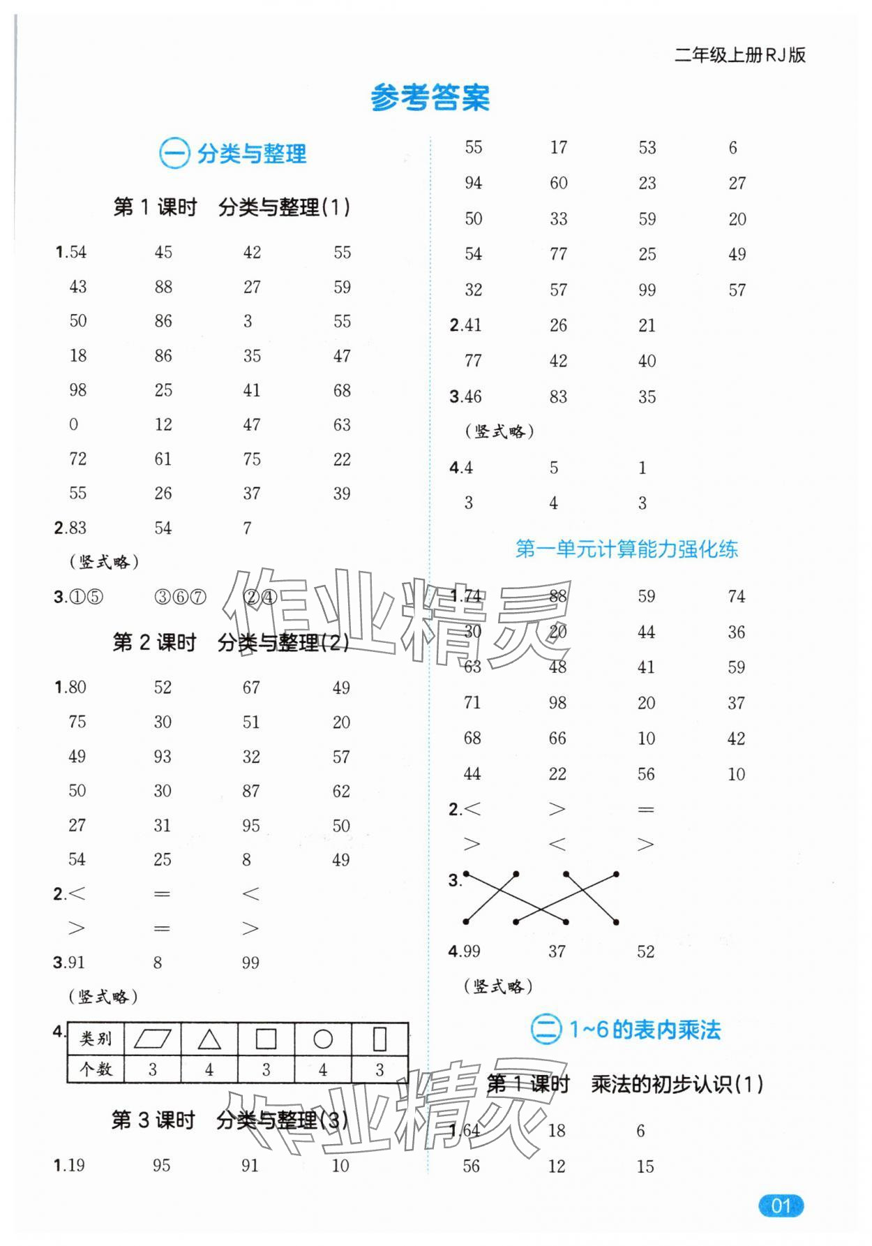 2025年一本口算能力训练二年级数学上册人教版 第1页