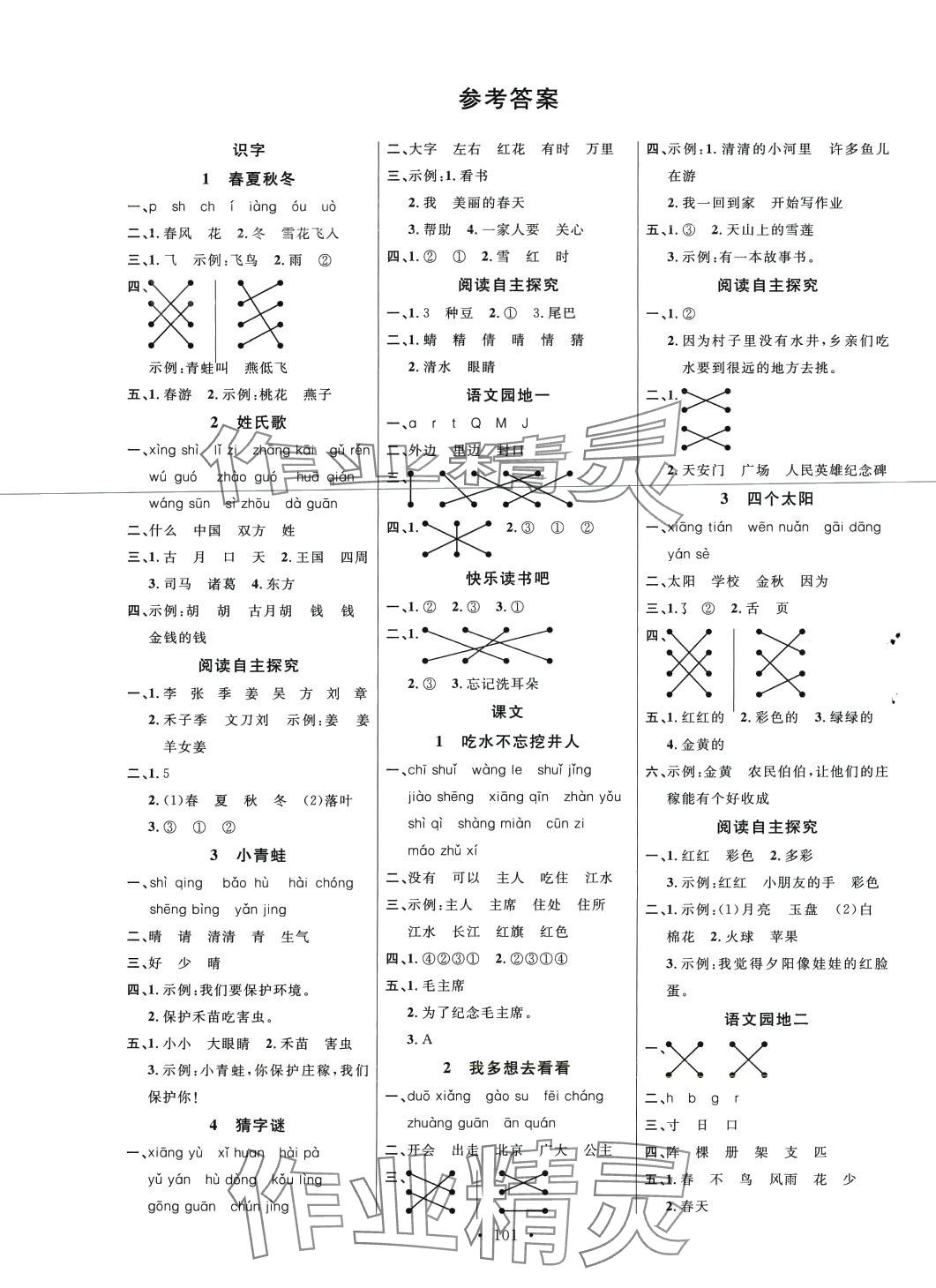 2024年天天好練習(xí)一年級語文下冊人教版 第1頁