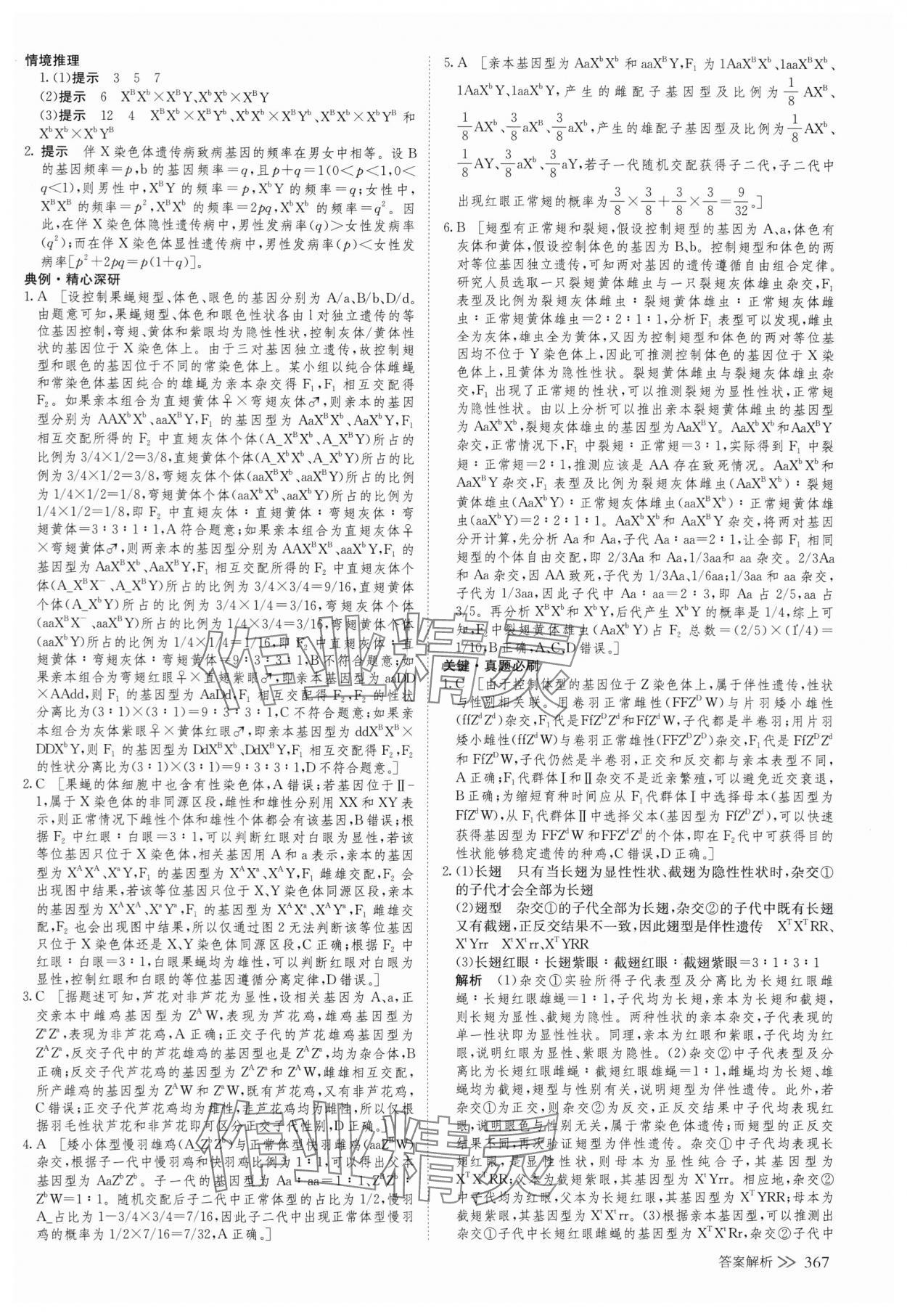 2025年創(chuàng)新設(shè)計高考總復生物浙科版 參考答案第23頁