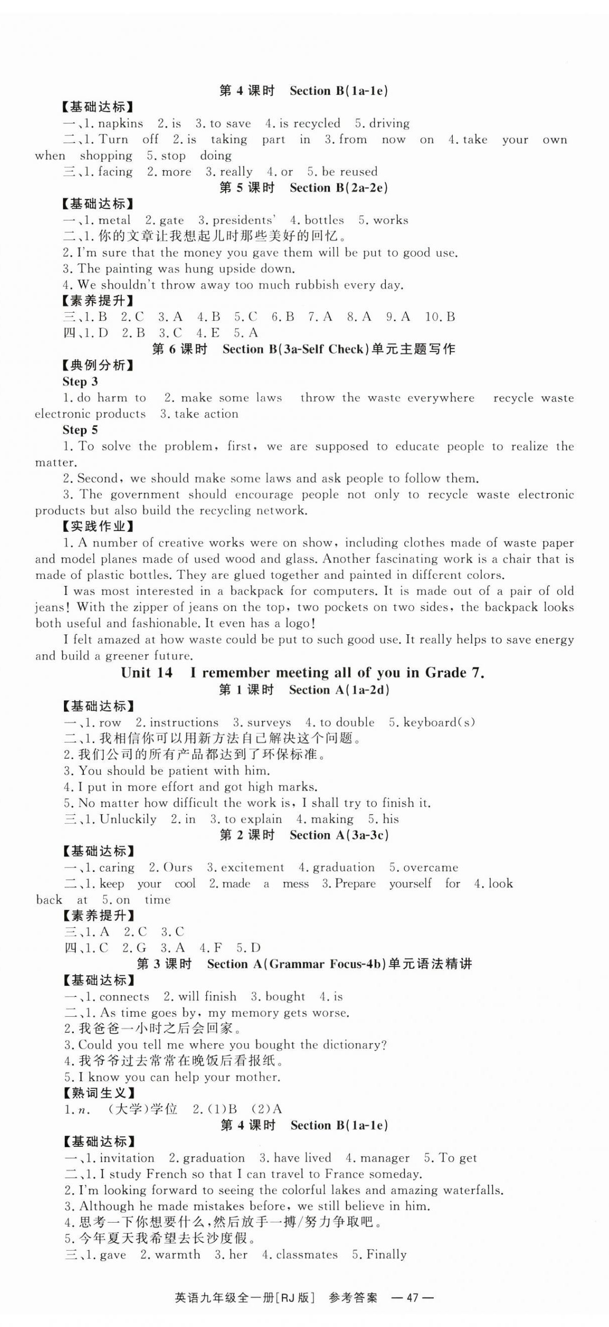 2024年全效學(xué)習(xí)同步學(xué)練測九年級英語全一冊人教版 第11頁