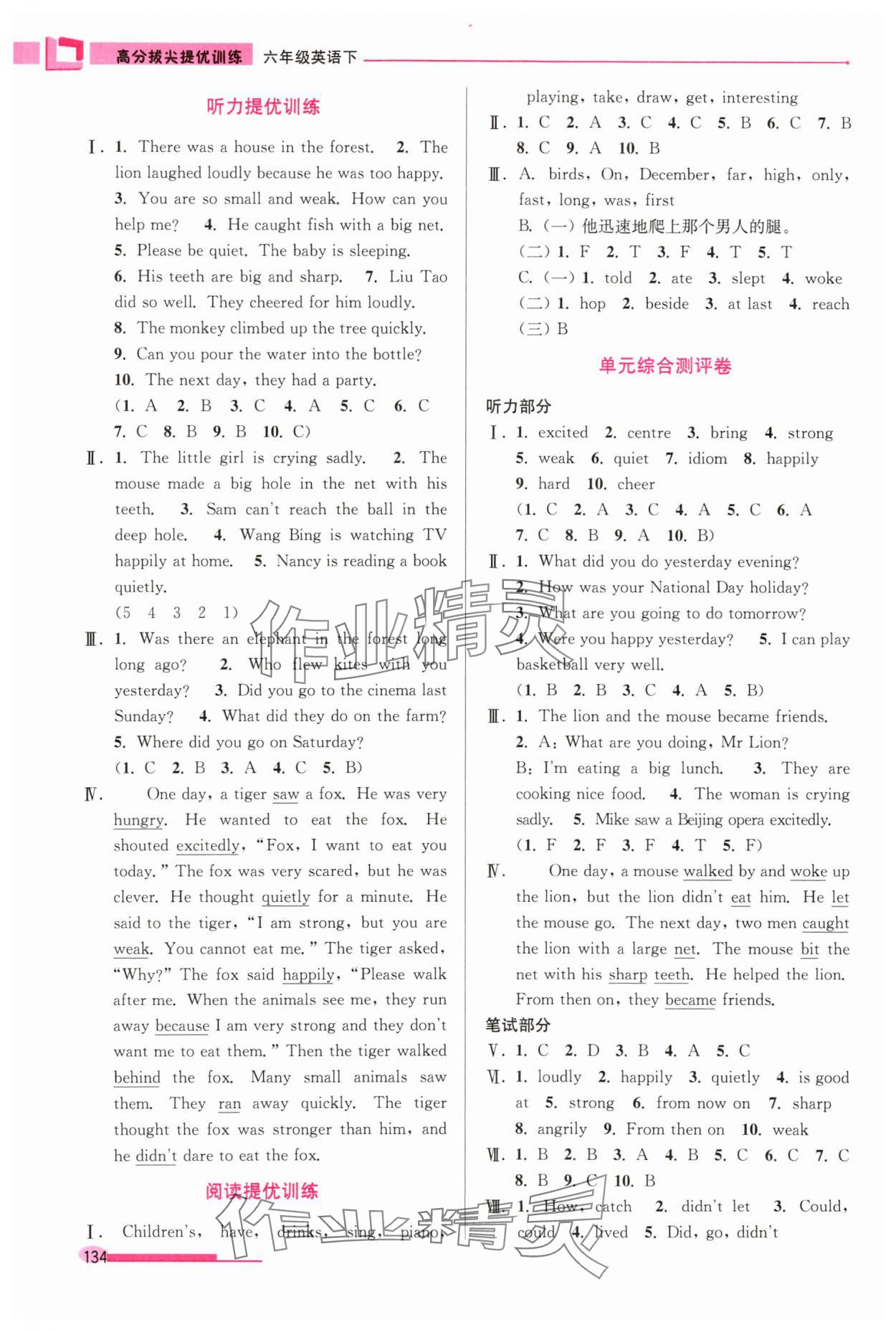 2024年高分拔尖提優(yōu)訓(xùn)練六年級英語下冊譯林版江蘇專版 第2頁